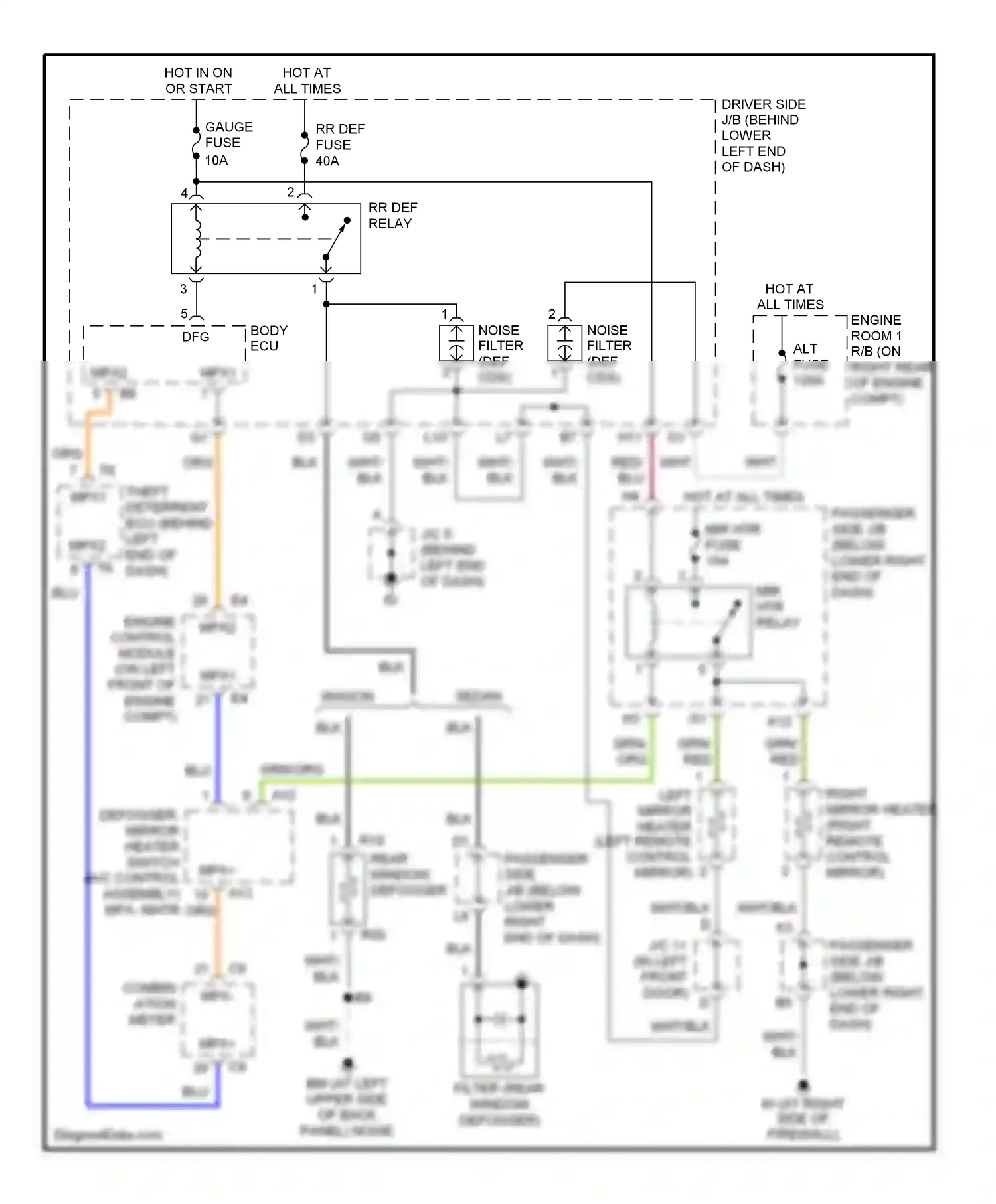 Lexus IS I (1999-2005) engine control module (on left front of engine compt) wiring diagram  (2 of 3)