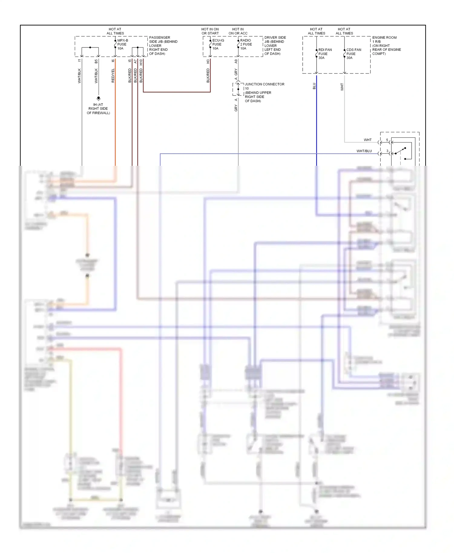 Lexus IS I (1999-2005) engine control module (on left front of engine compt, in protective case) wiring diagram  (6 of 10)