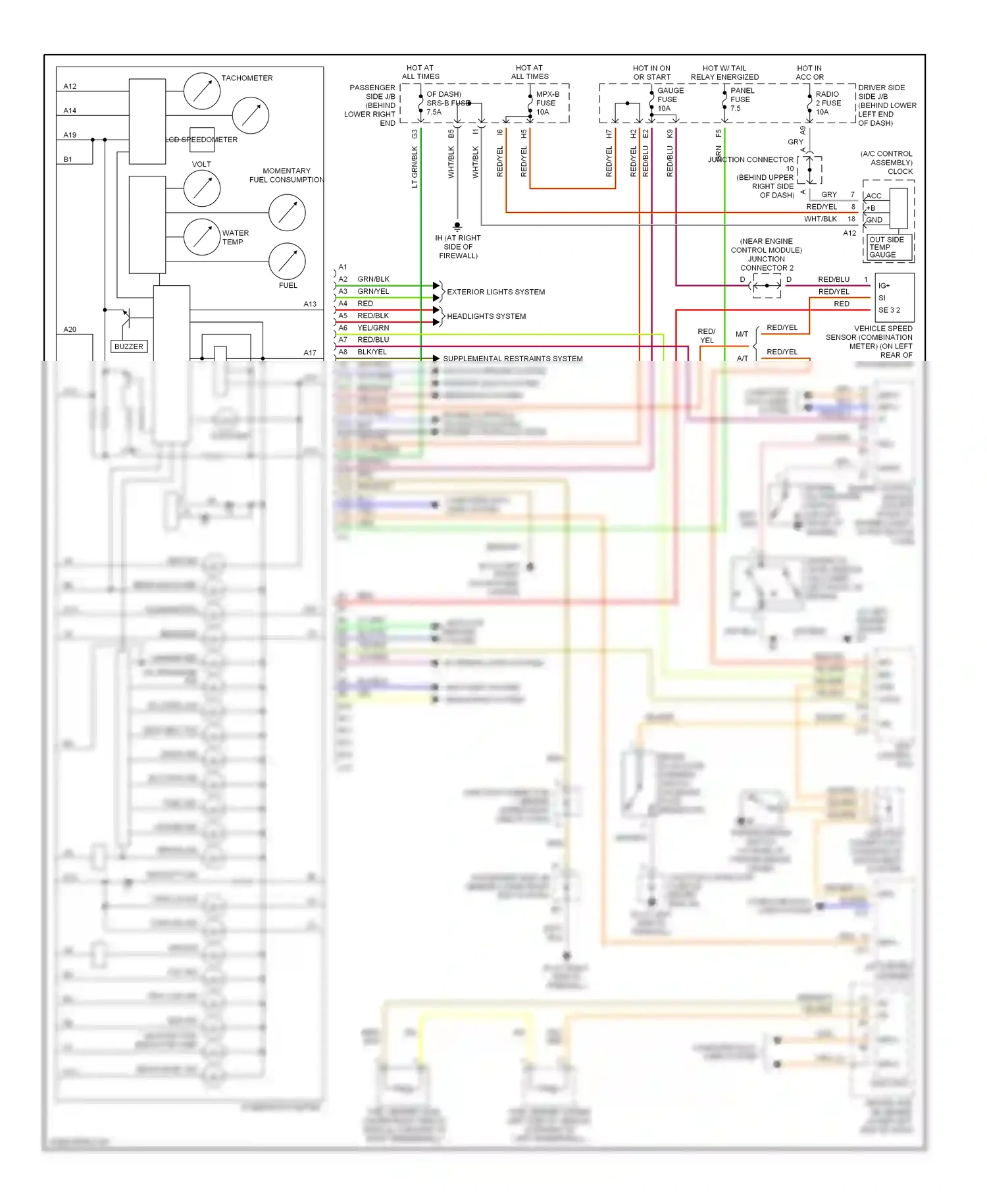 Lexus IS I (1999-2005) engine control module (on left front of engine compt, in protective case) wiring diagram  (8 of 10)