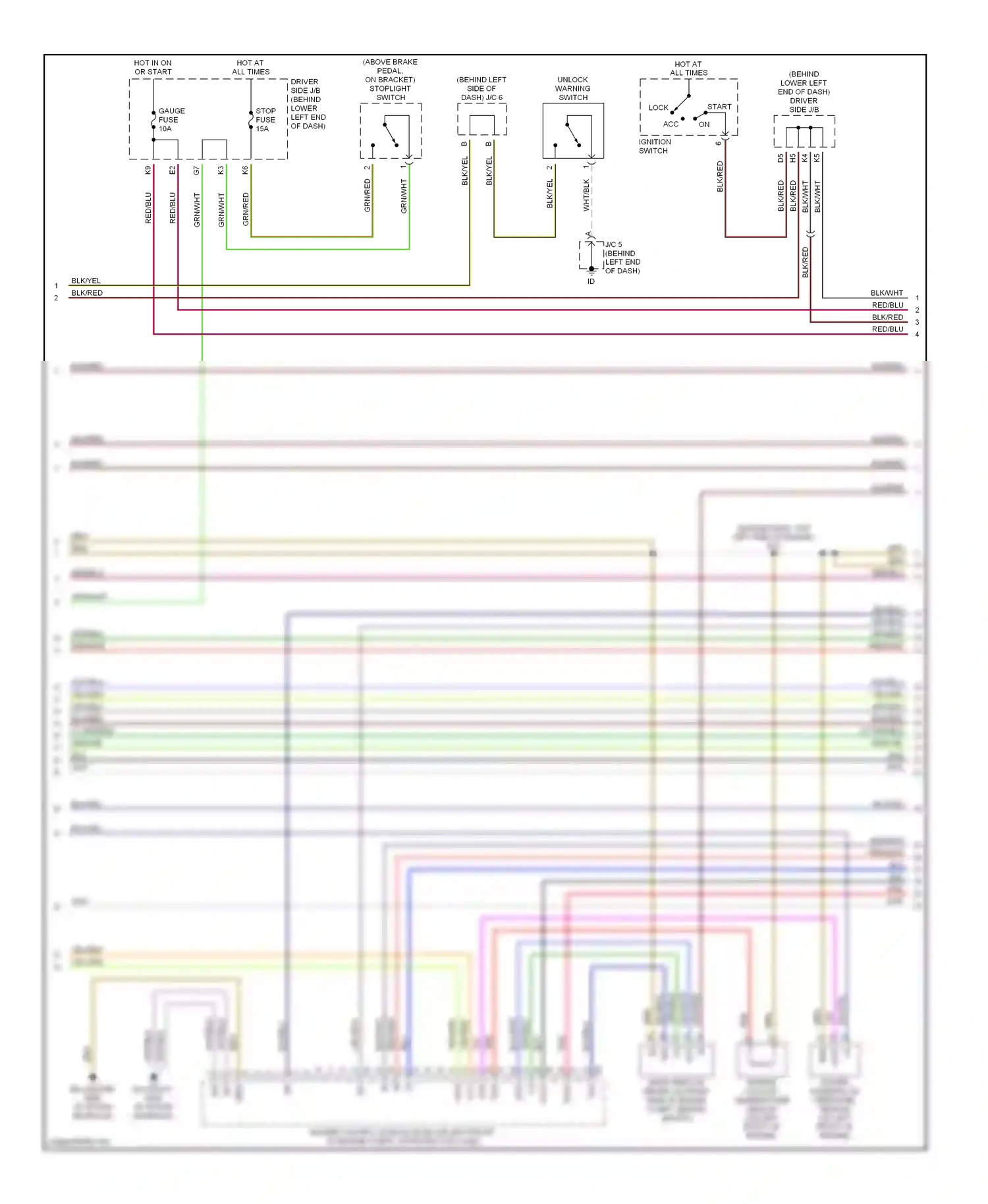 Wiring diagram grn/red for Lexus IS I (1999-2005) (10 of 24)