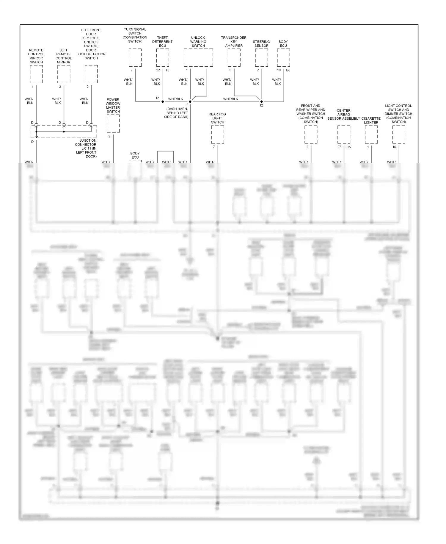 Wiring diagram high mounted stop light for Lexus IS I (1999-2005) (3 of 4)