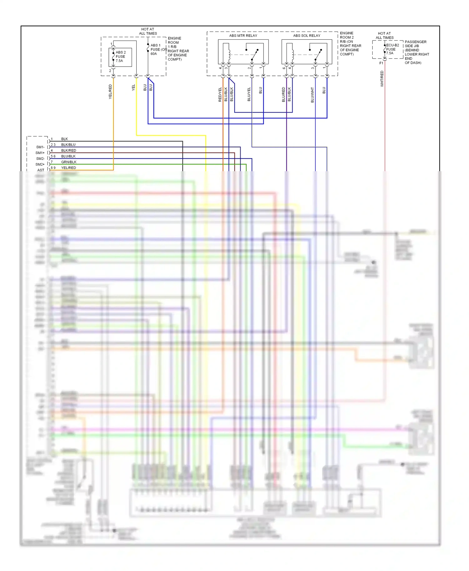 Wiring diagram red for Lexus IS I (1999-2005) (2 of 45)