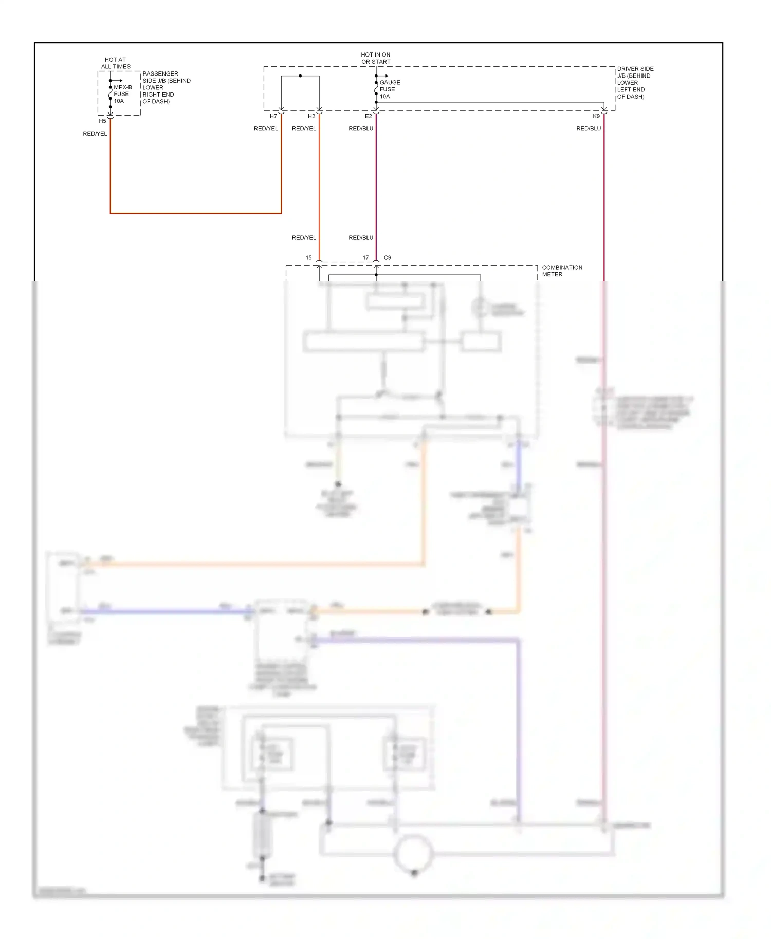 Wiring diagram red/yel for Lexus IS I (1999-2005) (21 of 29)
