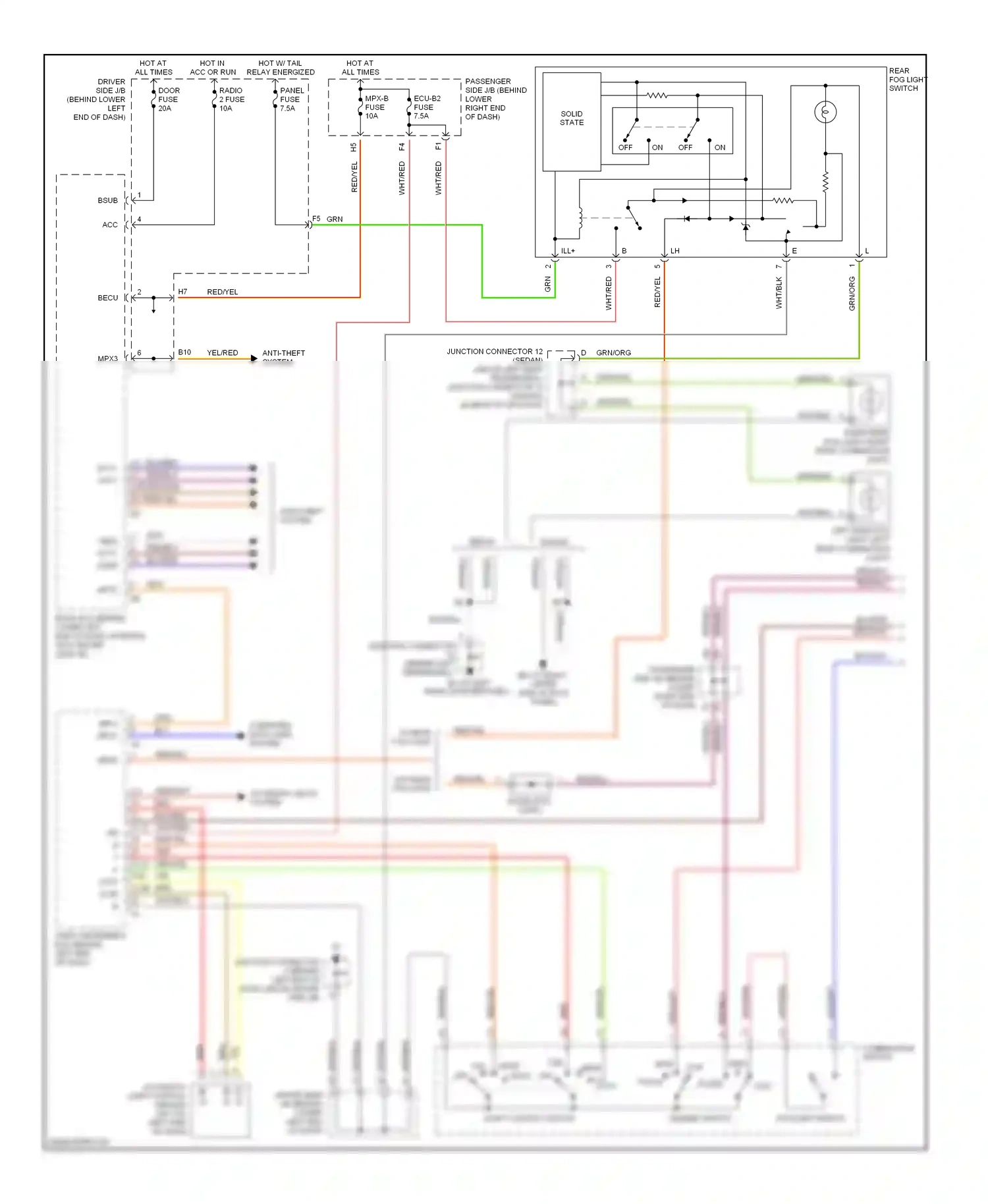 Wiring diagram red/yel for Lexus IS I (1999-2005) (14 of 29)