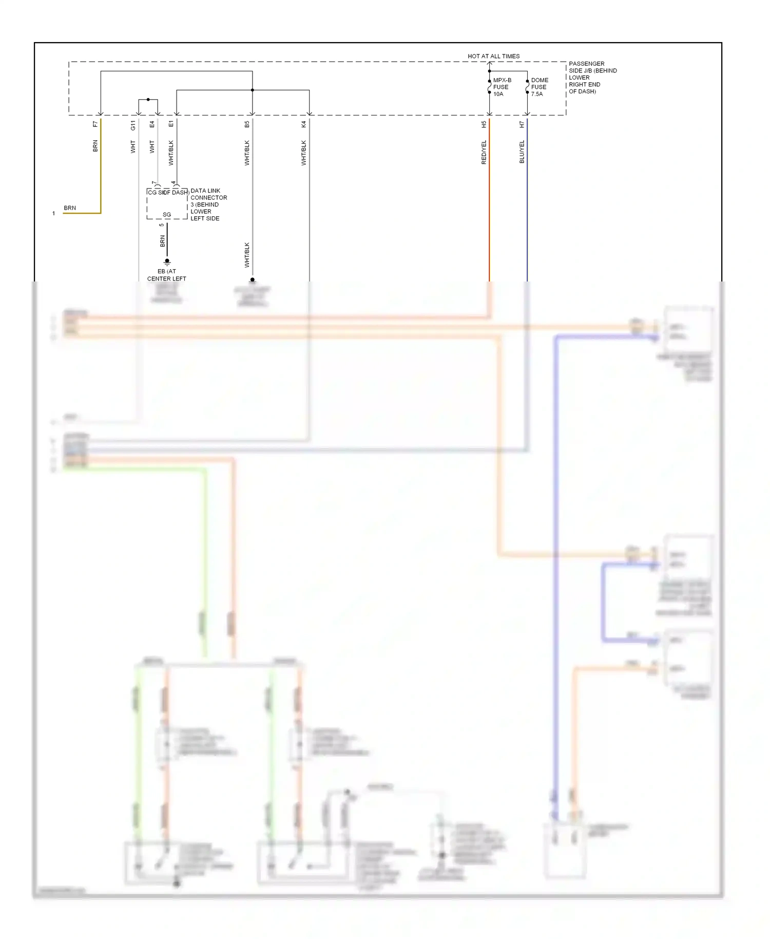 Wiring diagram red/yel for Lexus IS I (1999-2005) (26 of 29)