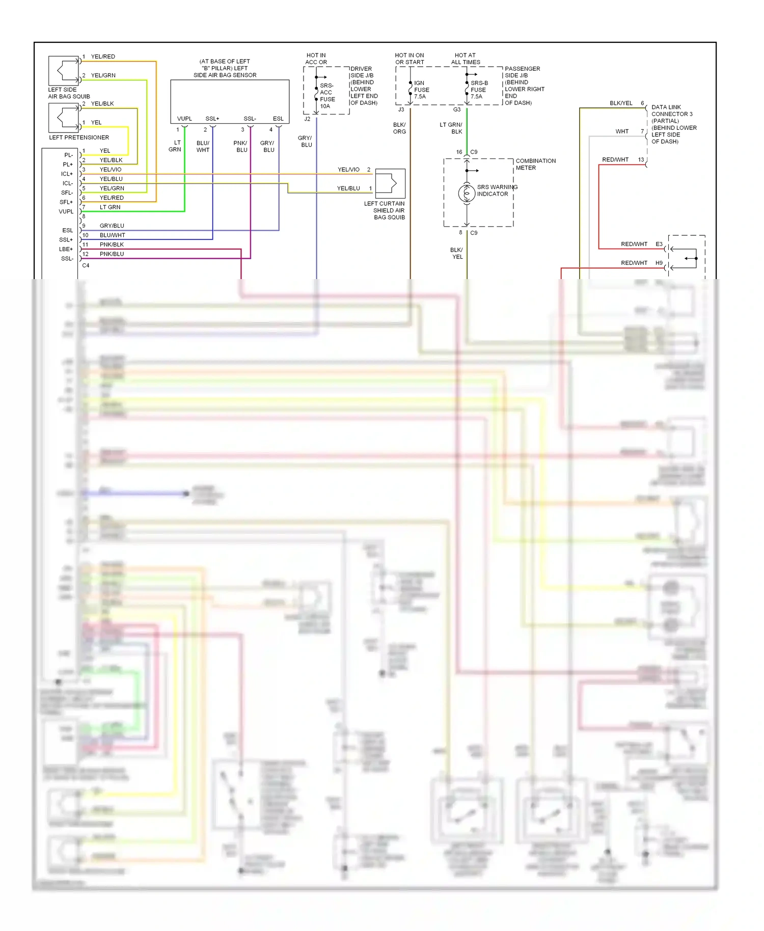 Wiring diagram spiral cable for Lexus IS I (1999-2005) (1 of 1)