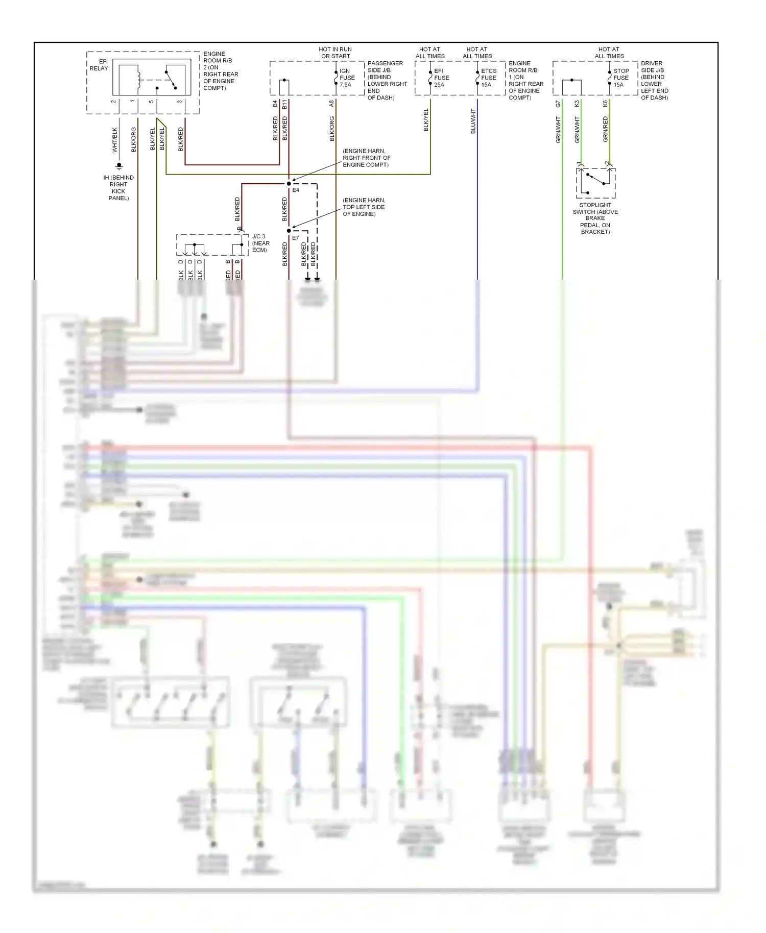 Wiring diagram starting/ charging system for Lexus IS I (1999-2005) (1 of 2)