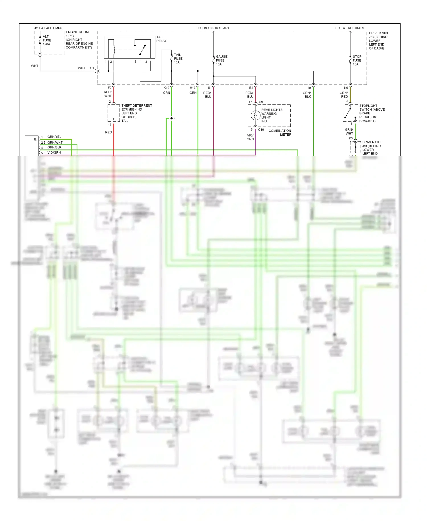 Wiring diagram vio for Lexus IS I (1999-2005) (13 of 19)