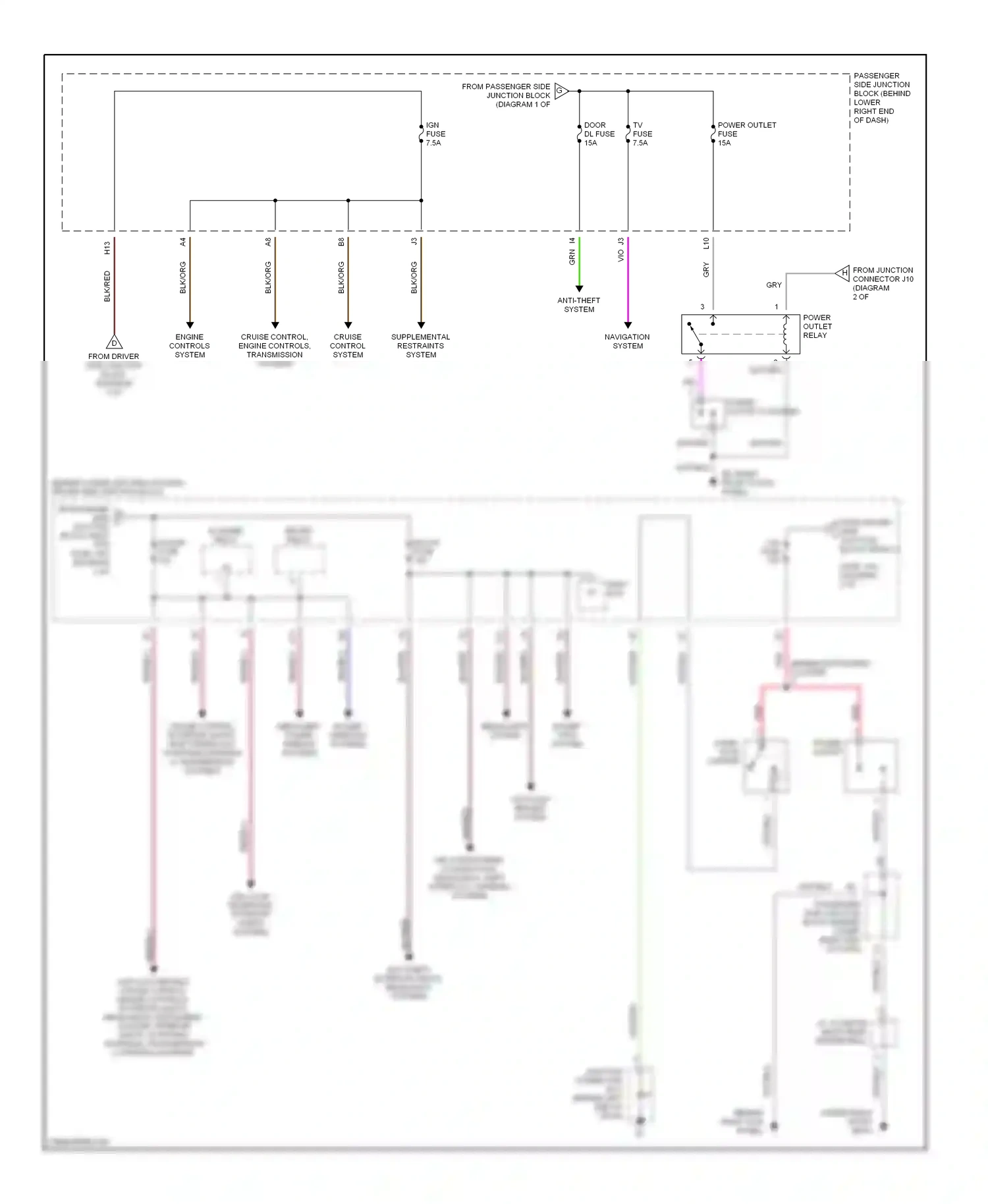 Wiring diagram vio for Lexus IS I (1999-2005) (16 of 19)