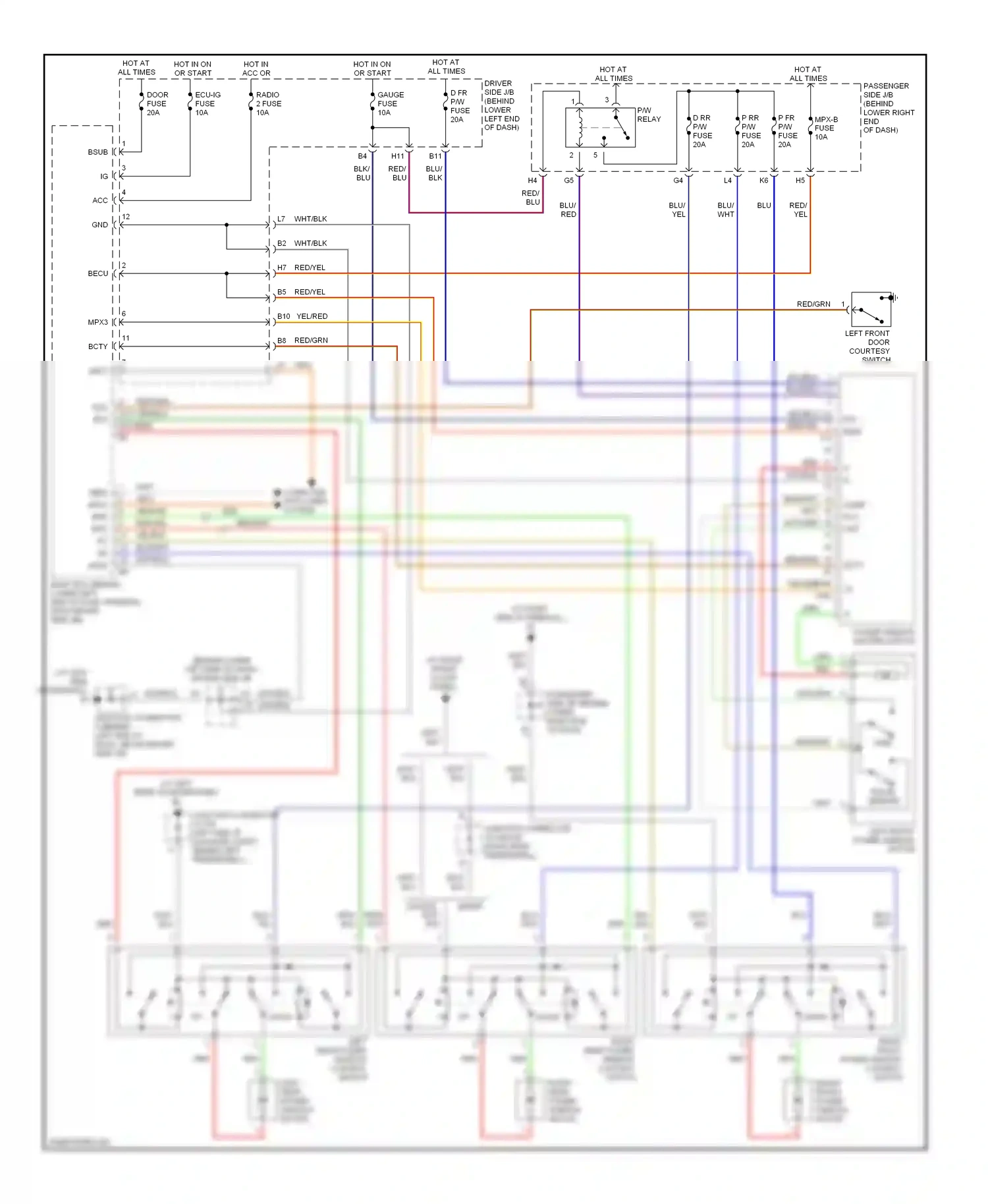 Wiring diagram wht/blk for Lexus IS I (1999-2005) (38 of 48)