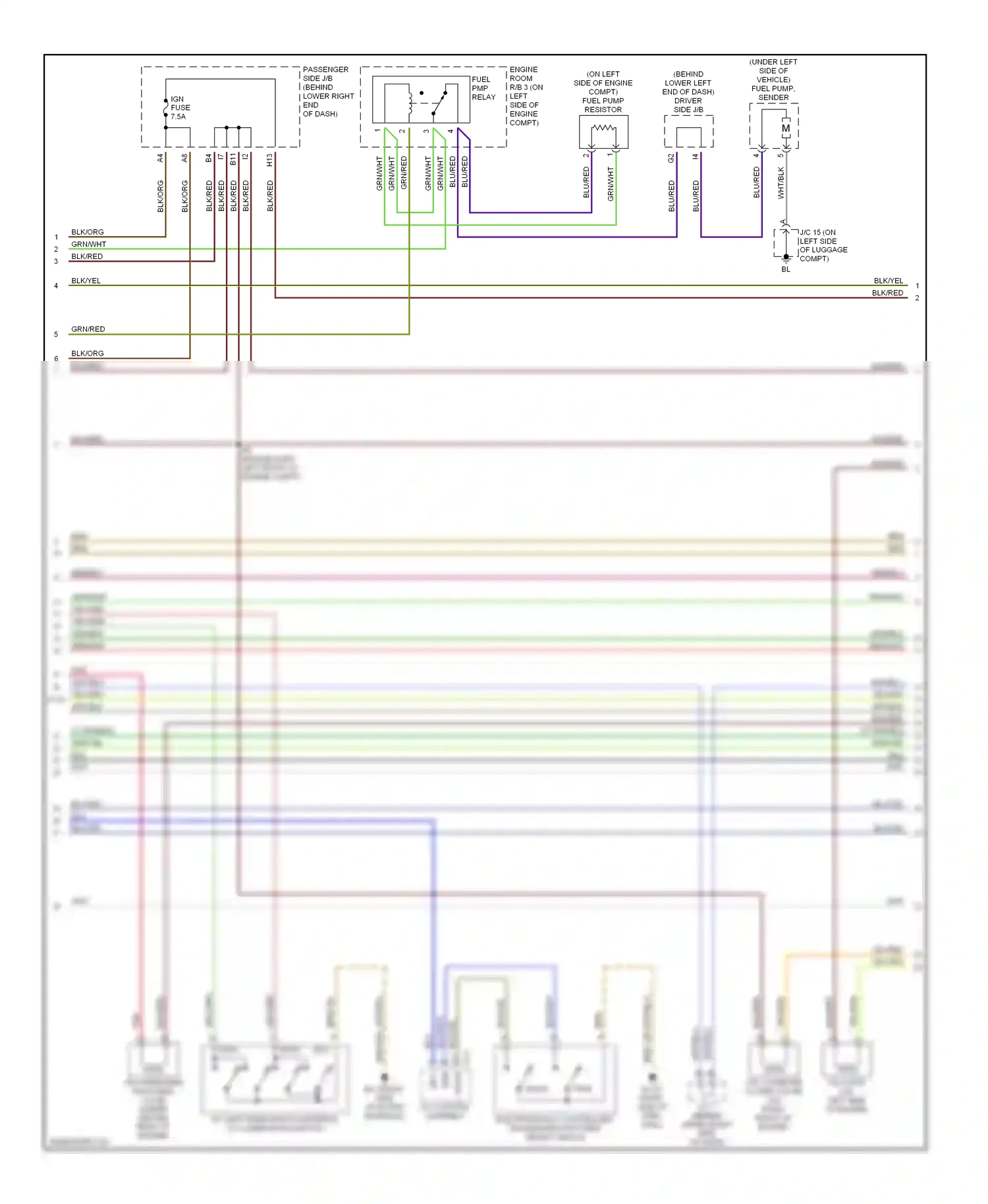 Wiring diagram wht/blu for Lexus IS I (1999-2005) (9 of 21)
