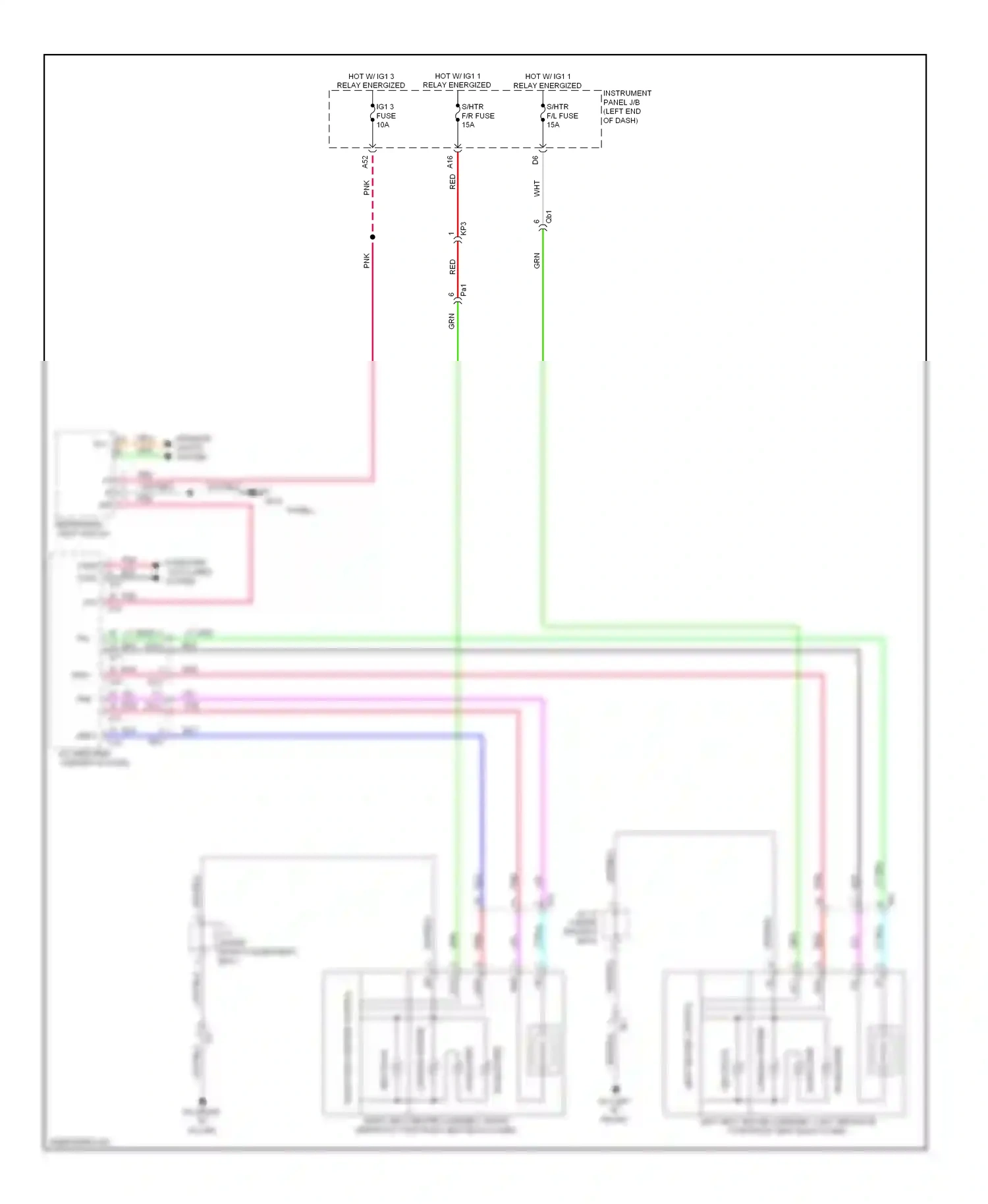 Wiring diagram cushion center for Lexus IS II facelift 2 (2010-2016) (2 of 2)