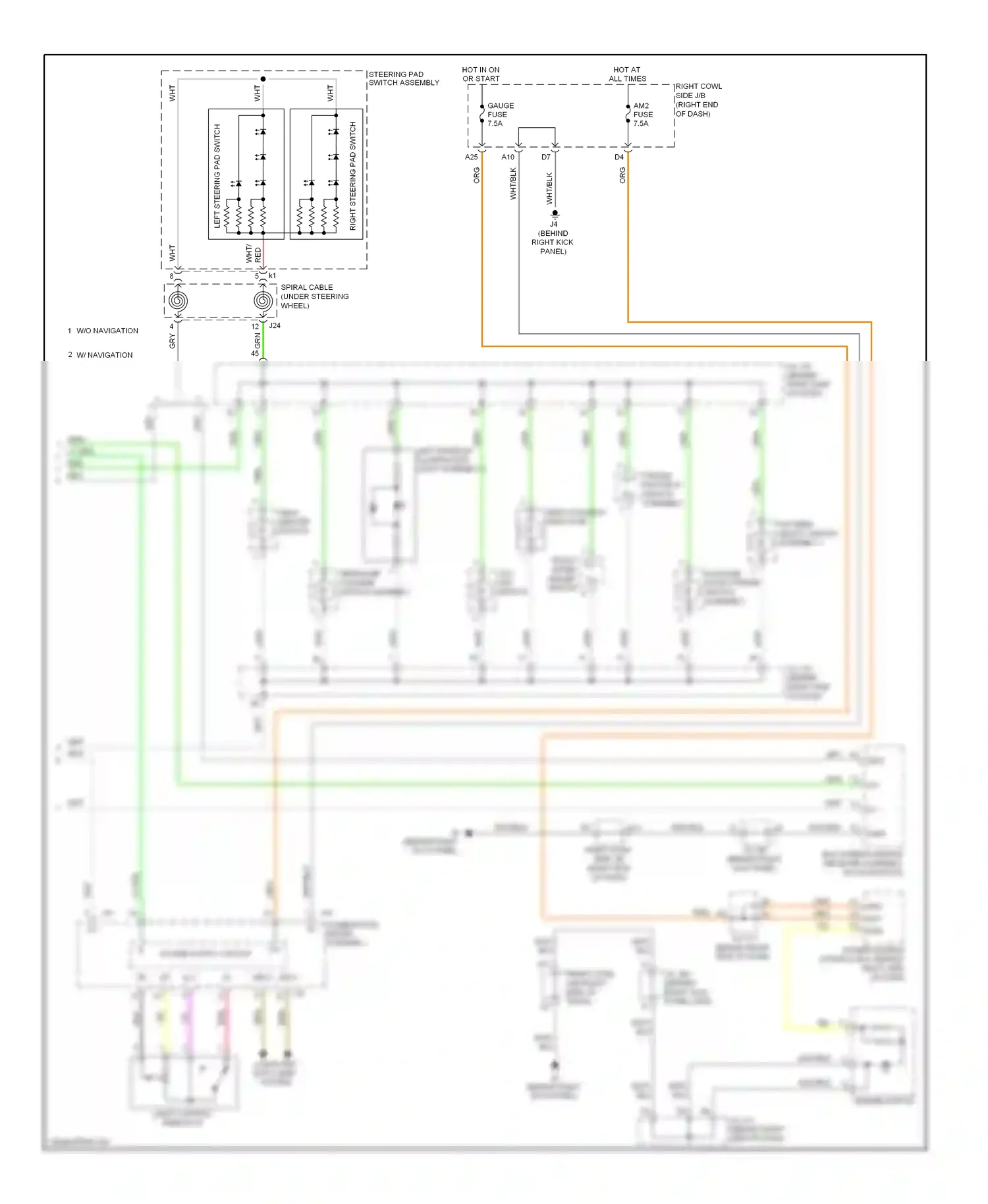 Lexus IS II facelift 2 (2010-2016) front wiring diagram  (1 of 2)