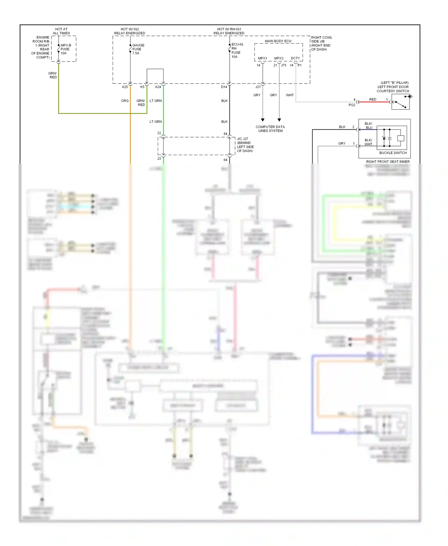 Wiring diagram input circuit for Lexus IS II facelift 2 (2010-2016) (10 of 28)