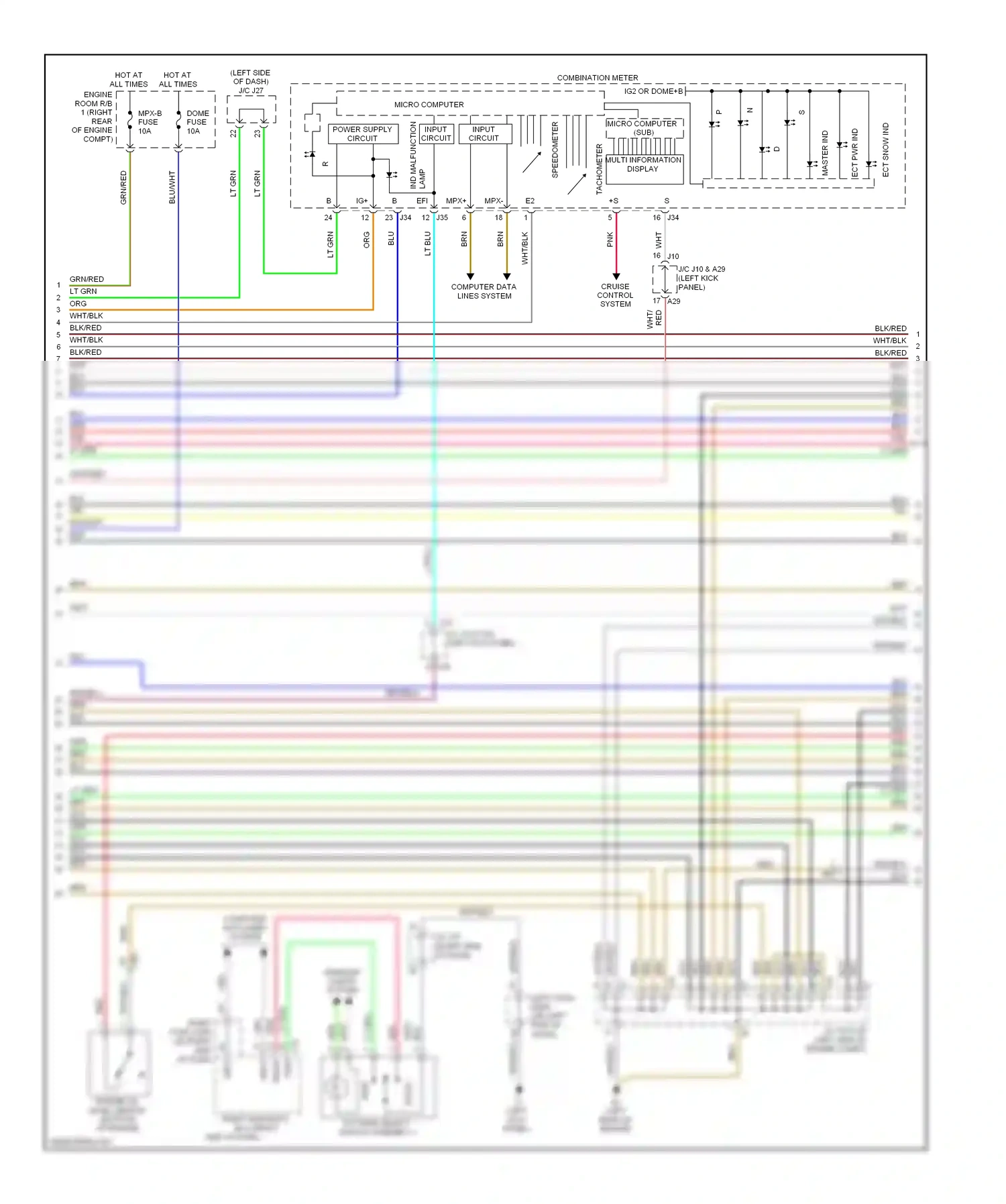 Lexus IS II facelift 2 (2010-2016) (left kick panel) wiring diagram  (20 of 27)