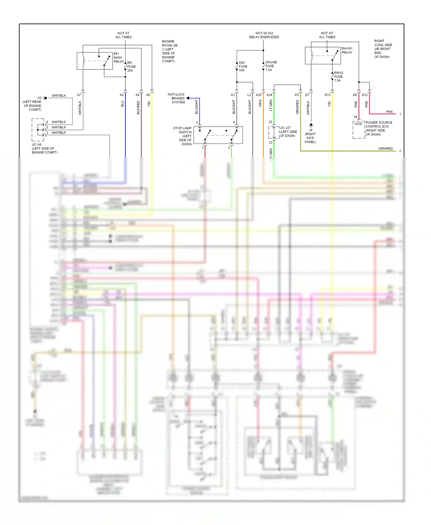Lexus IS II facelift 2 (2010-2016) (left kick panel) wiring diagram  (6 of 27)