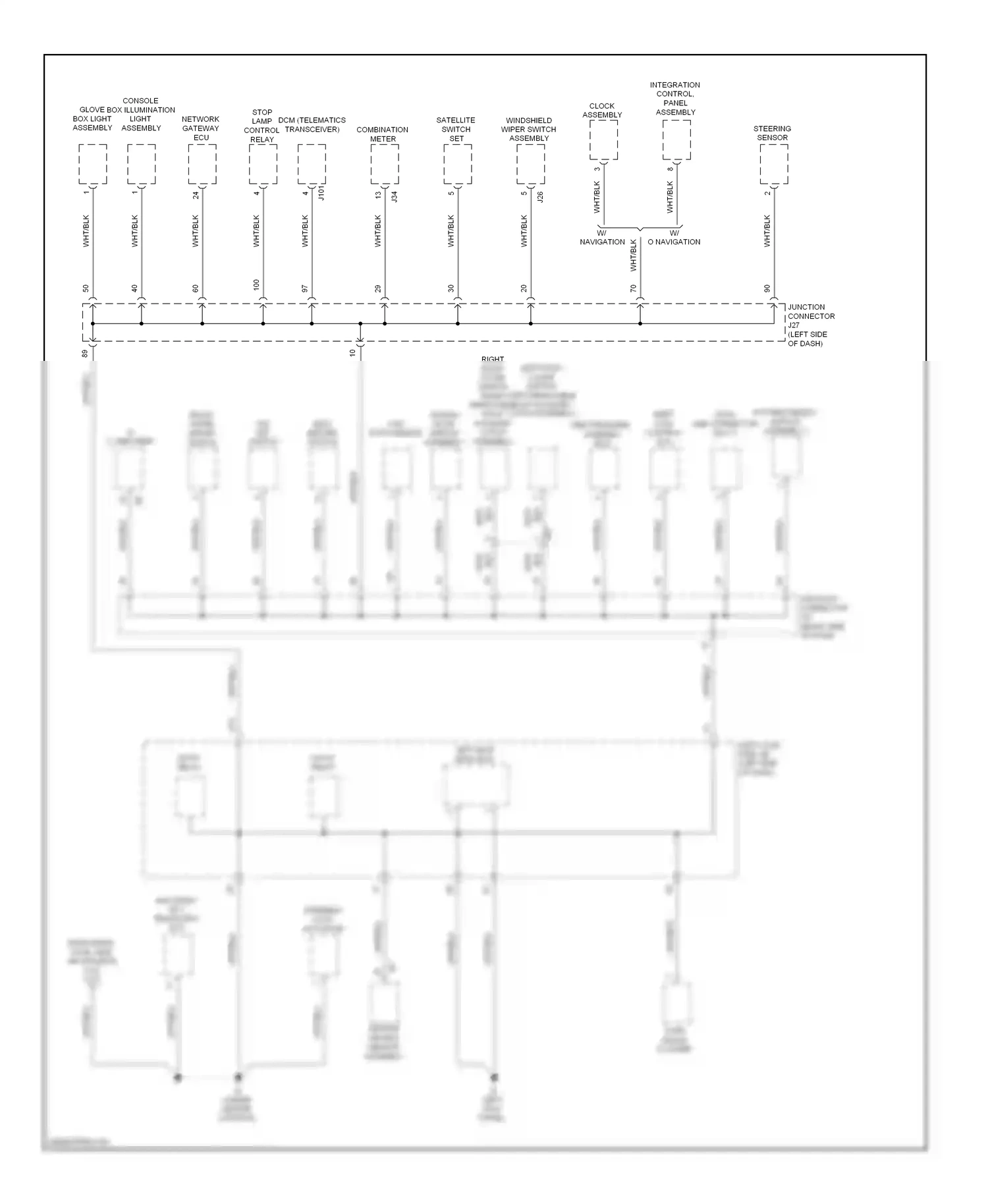 Lexus IS II facelift 2 (2010-2016) (left kick panel) wiring diagram  (13 of 27)