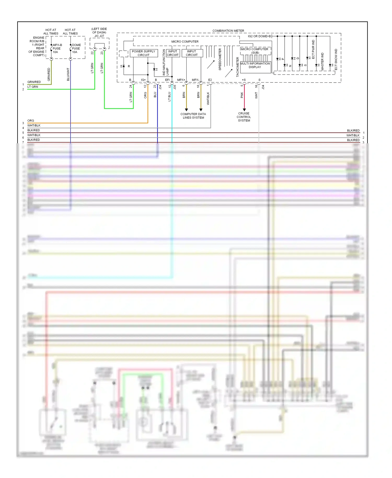 Lexus IS II facelift 2 (2010-2016) (left kick panel) wiring diagram  (25 of 27)