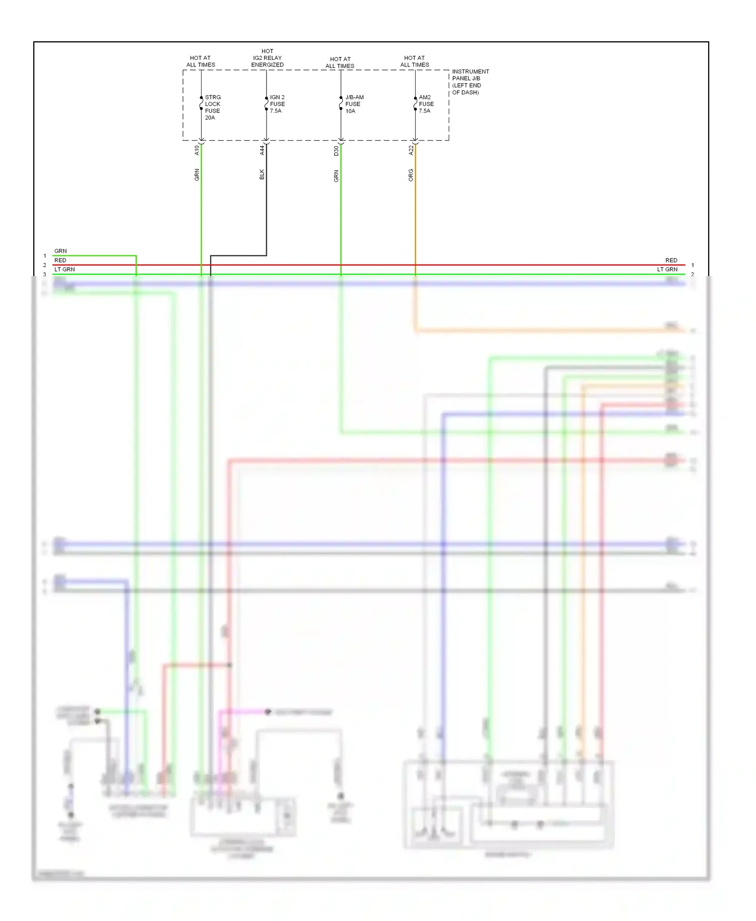 Wiring diagram lt grn for Lexus IS II facelift 2 (2010-2016) (8 of 210)