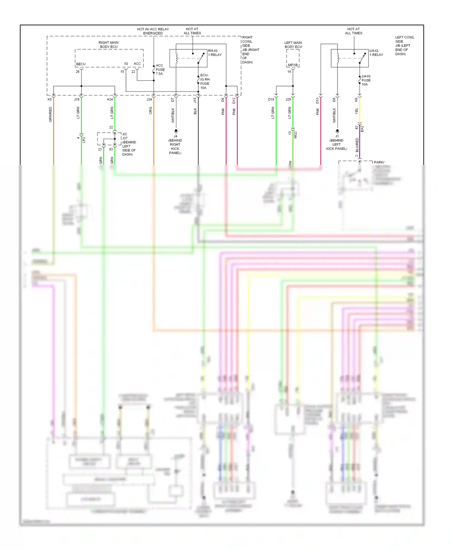 Wiring diagram lt grn for Lexus IS II facelift 2 (2010-2016) (77 of 210)