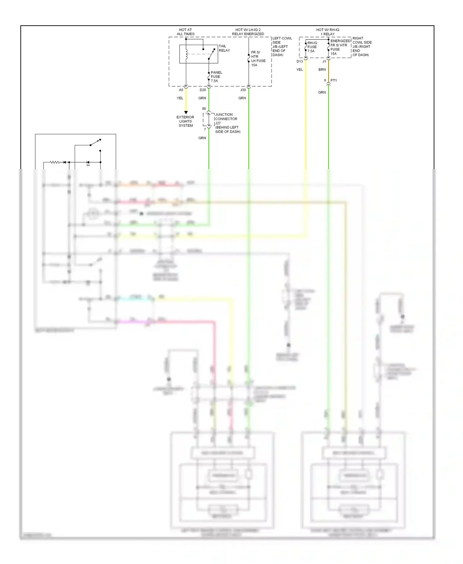 Wiring diagram panel fuse for Lexus IS II facelift 2 (2010-2016) (4 of 4)