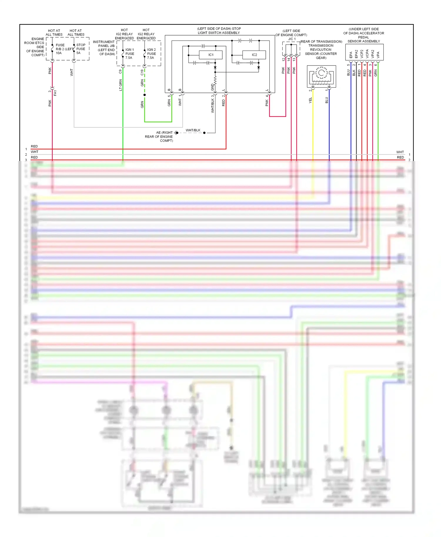 Wiring diagram pnk 3 4 for Lexus IS II facelift 2 (2010-2016) (1 of 2)