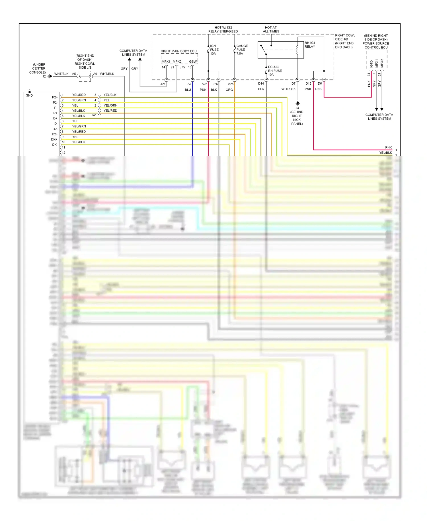 Wiring diagram pnk for Lexus IS II facelift 2 (2010-2016) (140 of 189)