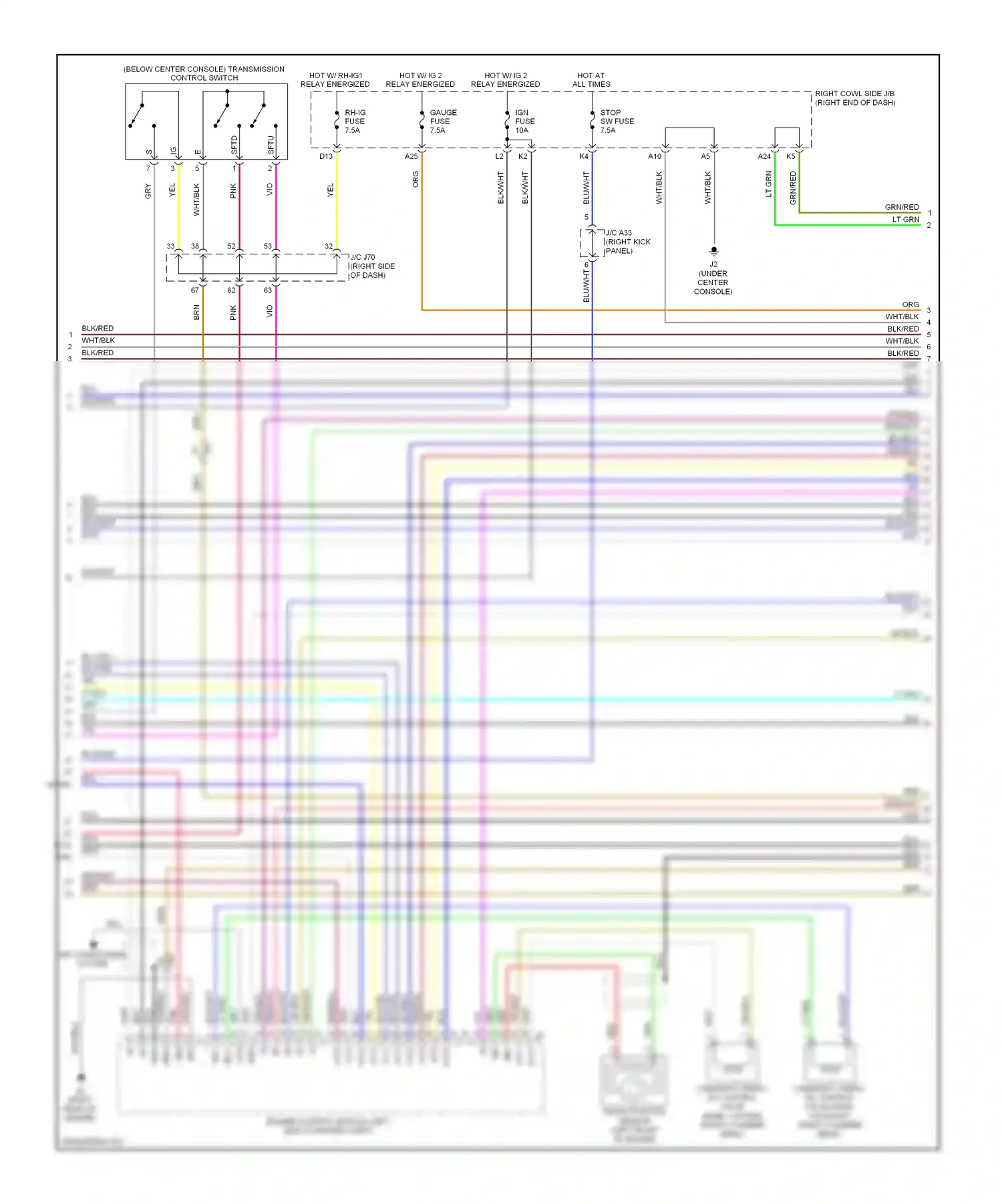 Wiring diagram red/blu for Lexus IS II facelift 2 (2010-2016) (22 of 33)