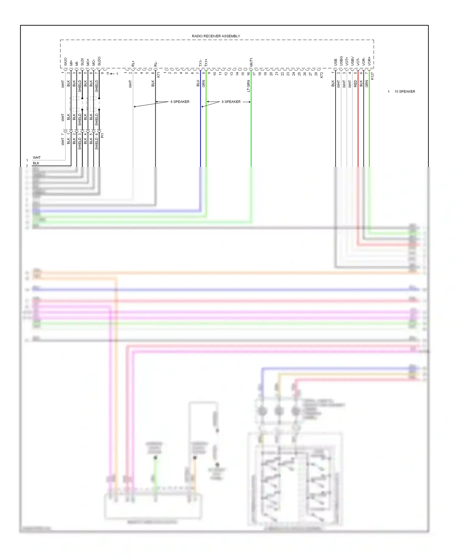 Wiring diagram right steering pad switch for Lexus IS II facelift 2 (2010-2016) (6 of 11)