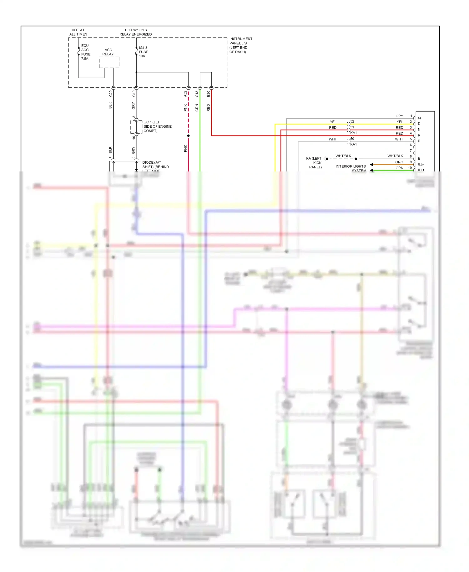 Wiring diagram sftd pnk for Lexus IS II facelift 2 (2010-2016) (2 of 3)