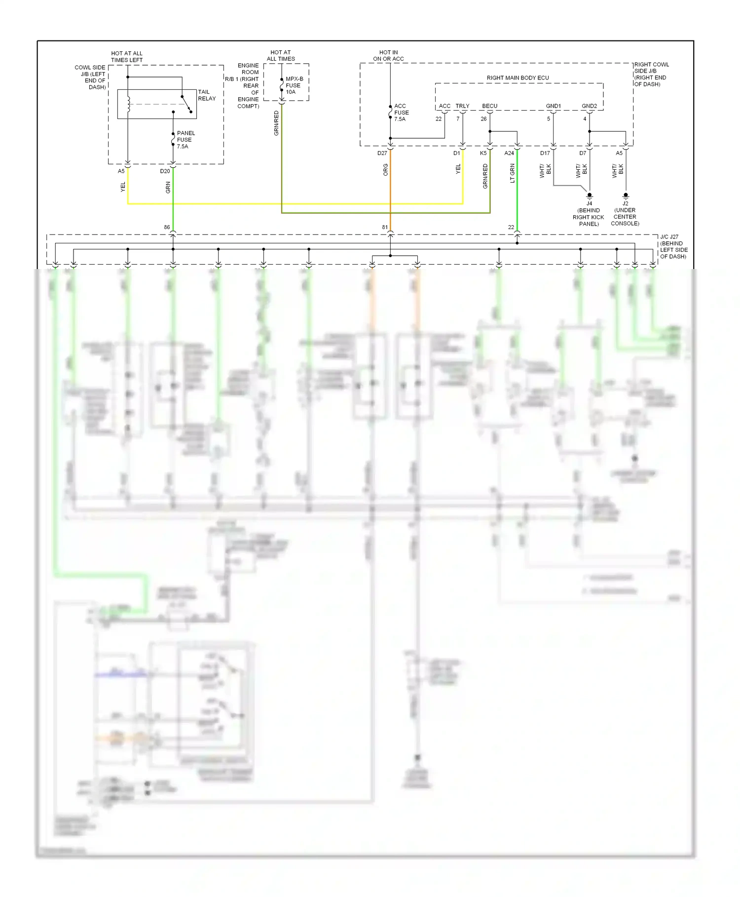 Wiring diagram wht/blk for Lexus IS II facelift 2 (2010-2016) (136 of 223)