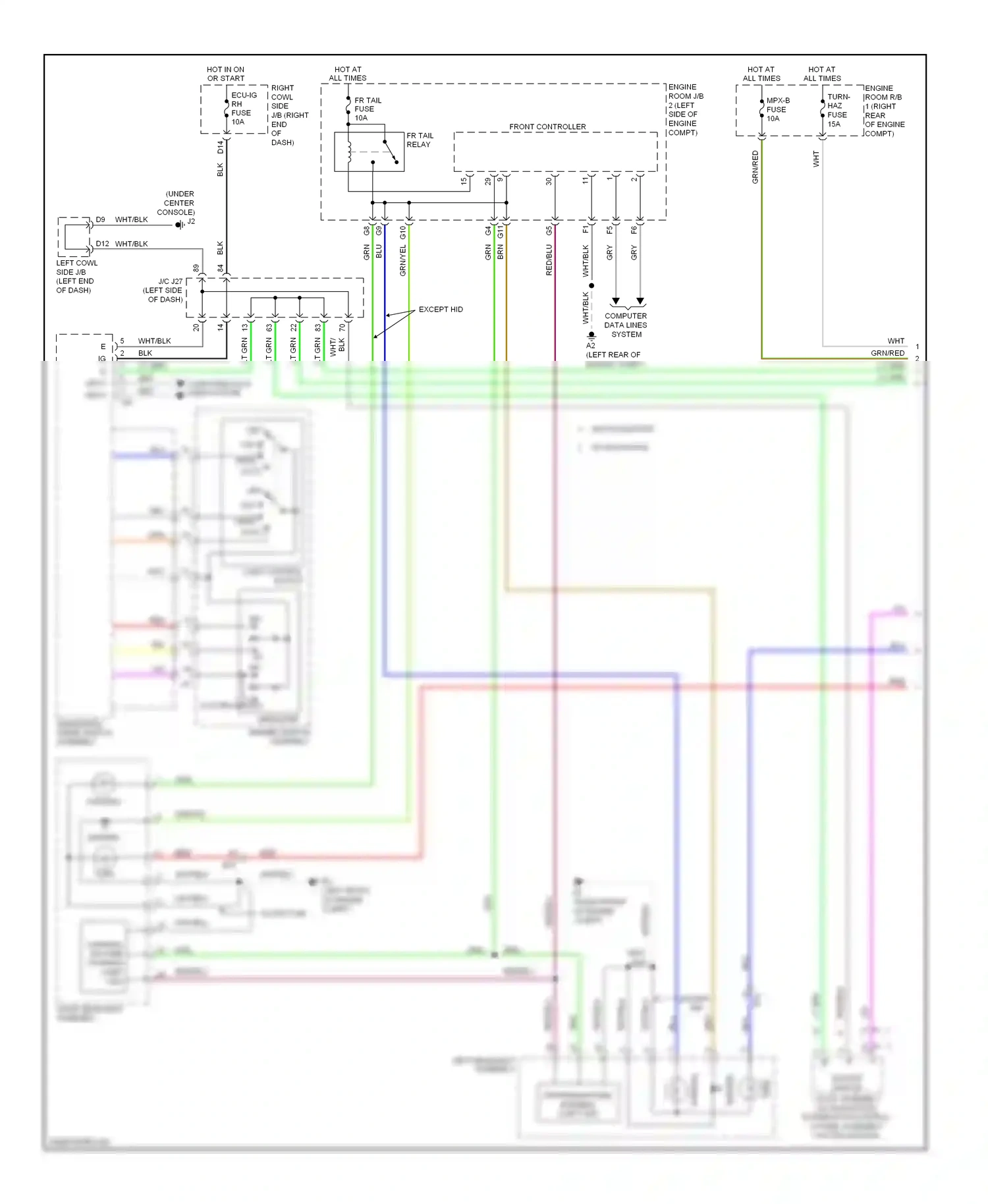 Wiring diagram windshield wiper switch assembly for Lexus IS II facelift 2 (2010-2016) (11 of 17)