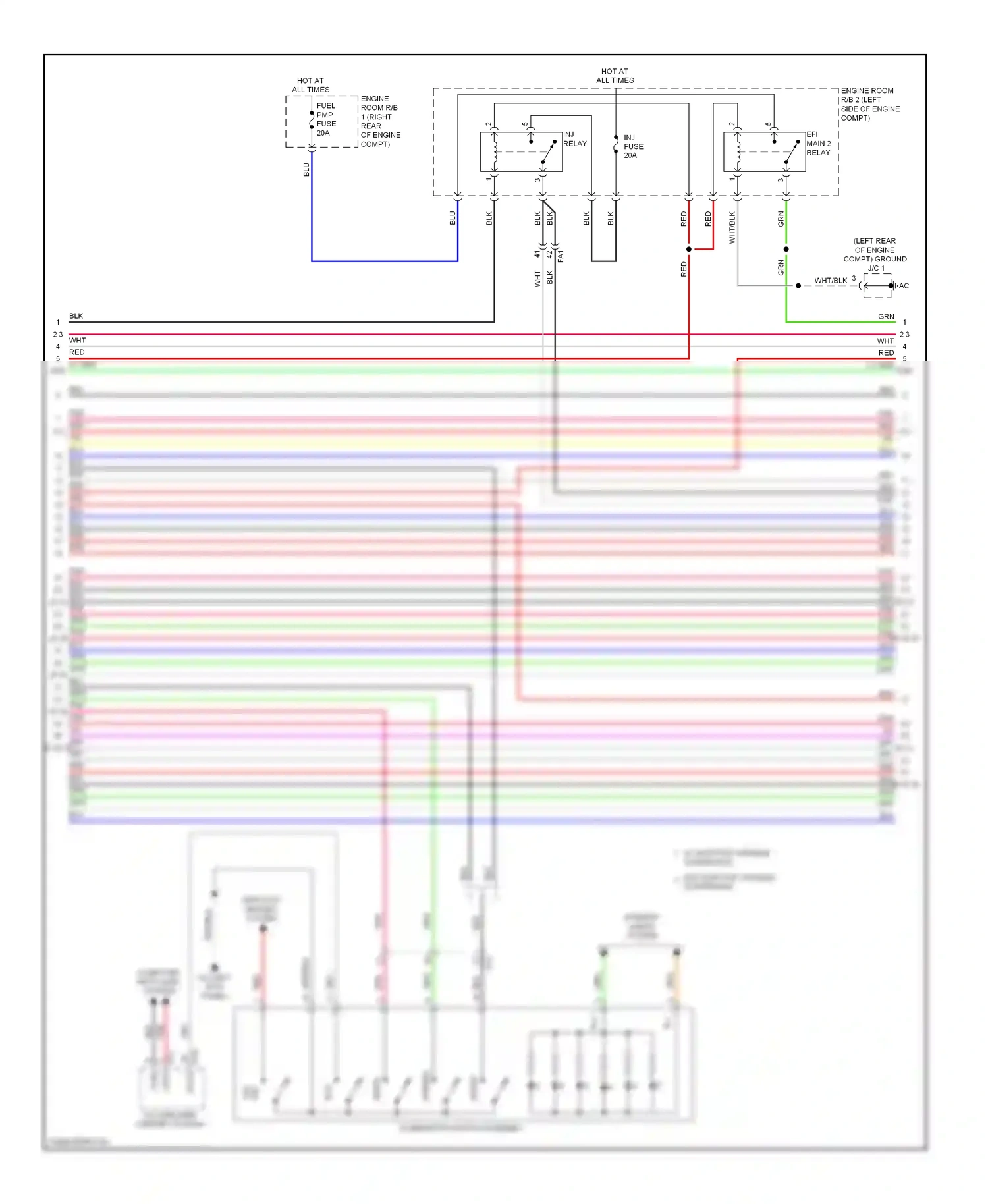 Wiring diagram w/o adaptive variable suspension for Lexus IS II facelift 2 (2010-2016) (1 of 1)