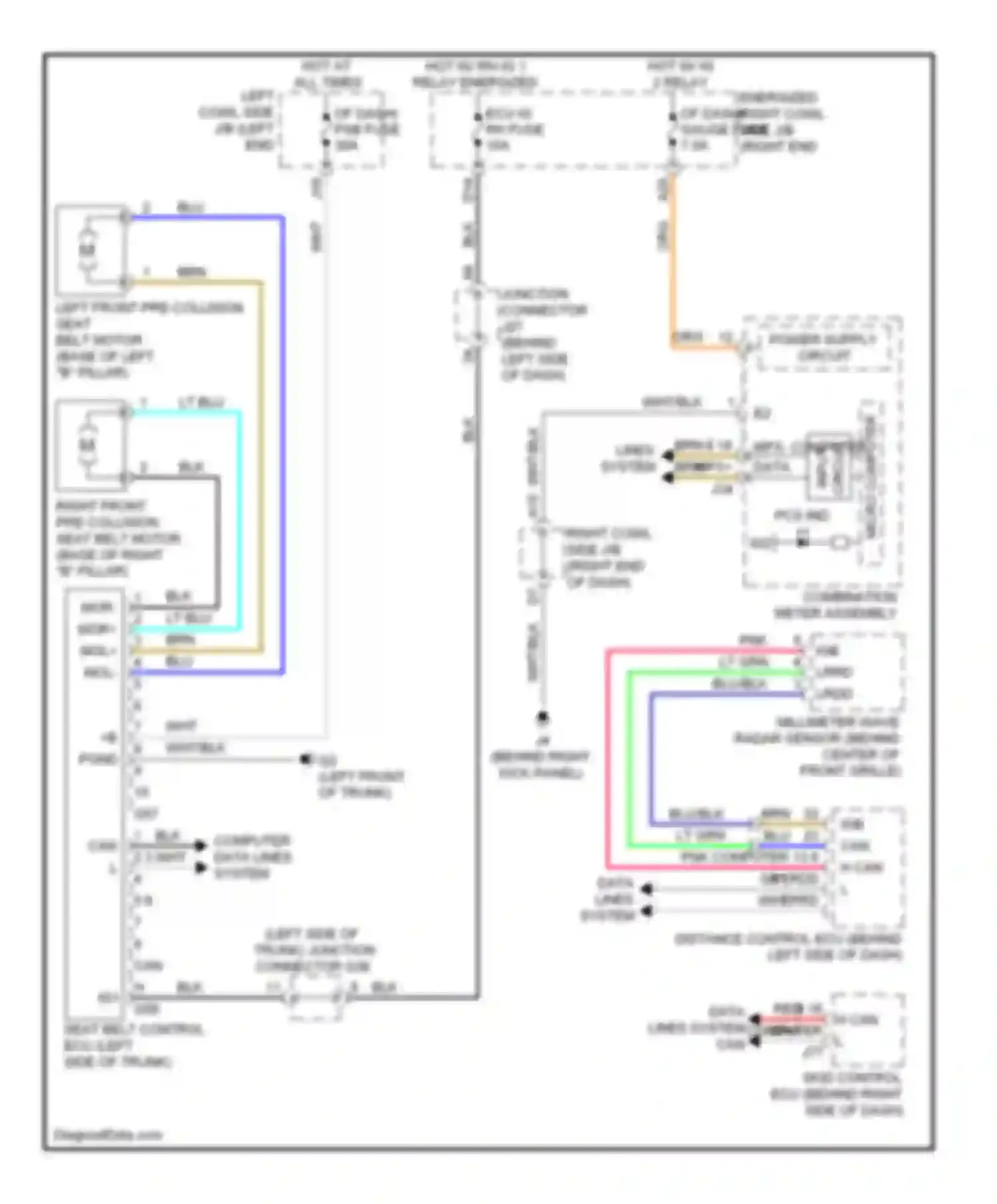 IS Lexus II facelift (2008-2010): Pre-collision circuit