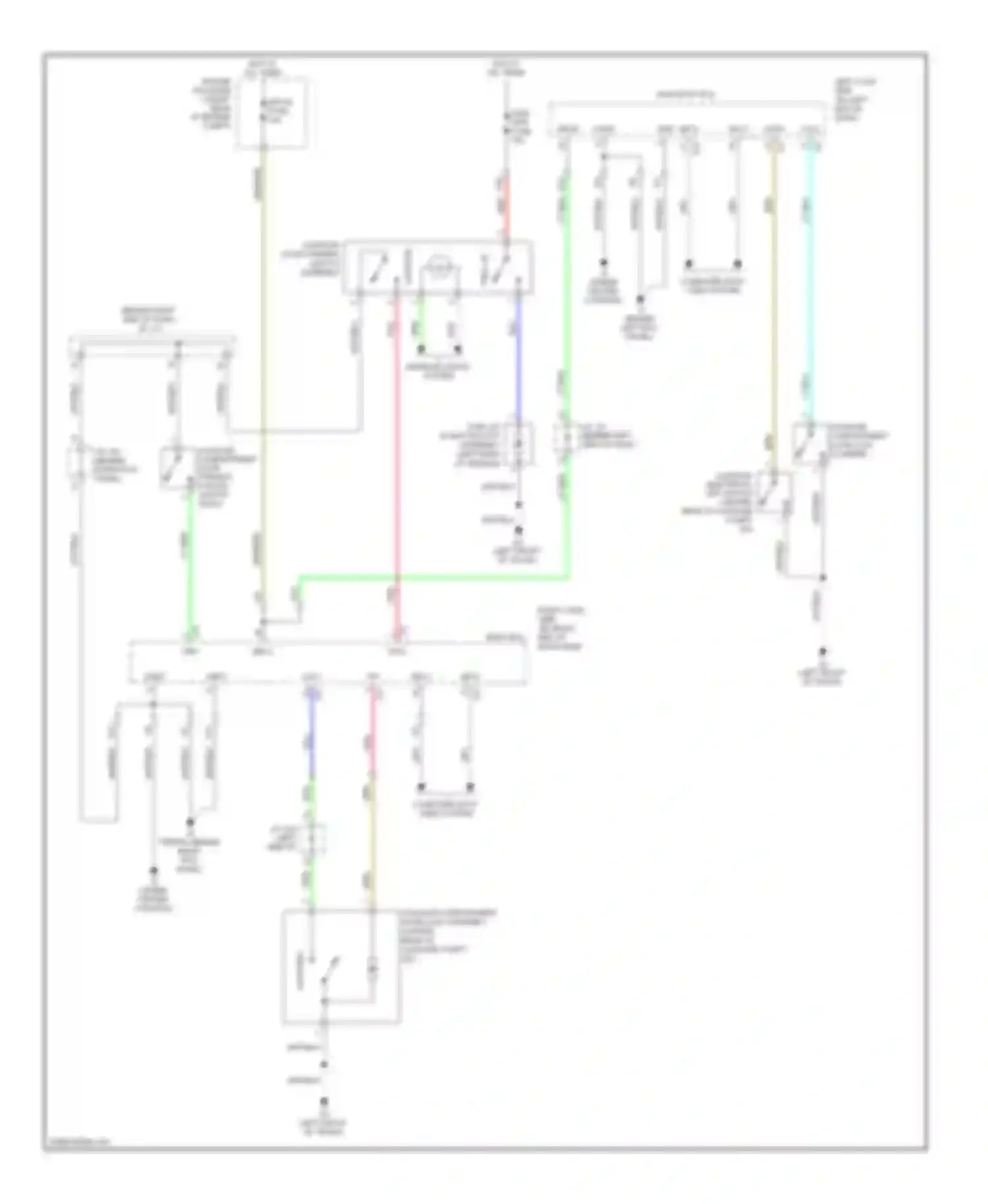 IS Lexus II facelift (2008-2010): Trunk & fuel door release circuit