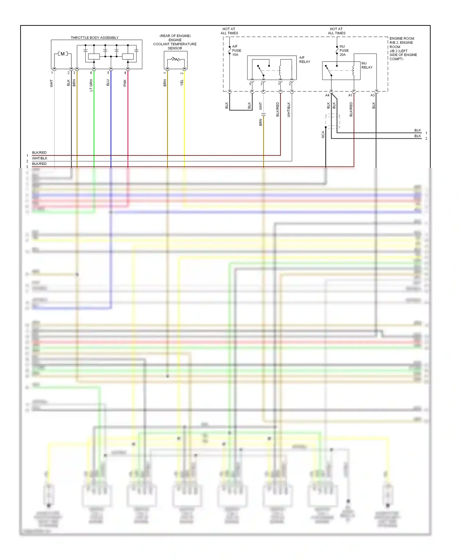 Wiring diagram a/f relay for Lexus IS II facelift (2008-2010) (2 of 4)