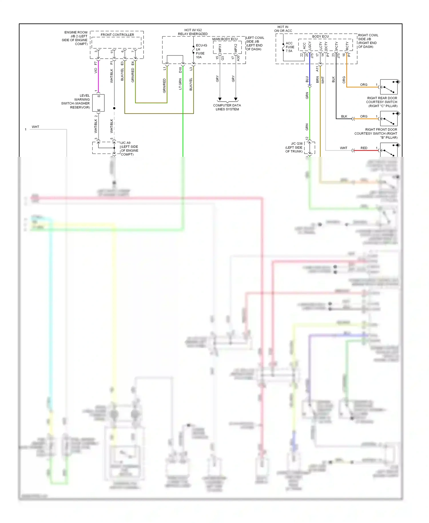 Wiring diagram blu/red for Lexus IS II facelift (2008-2010) (13 of 36)