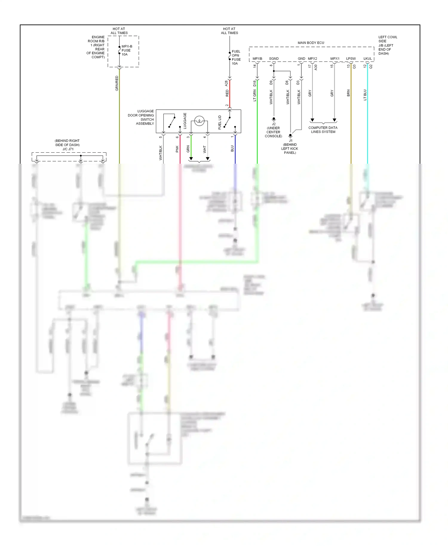 Wiring diagram brn for Lexus IS II facelift (2008-2010) (95 of 120)