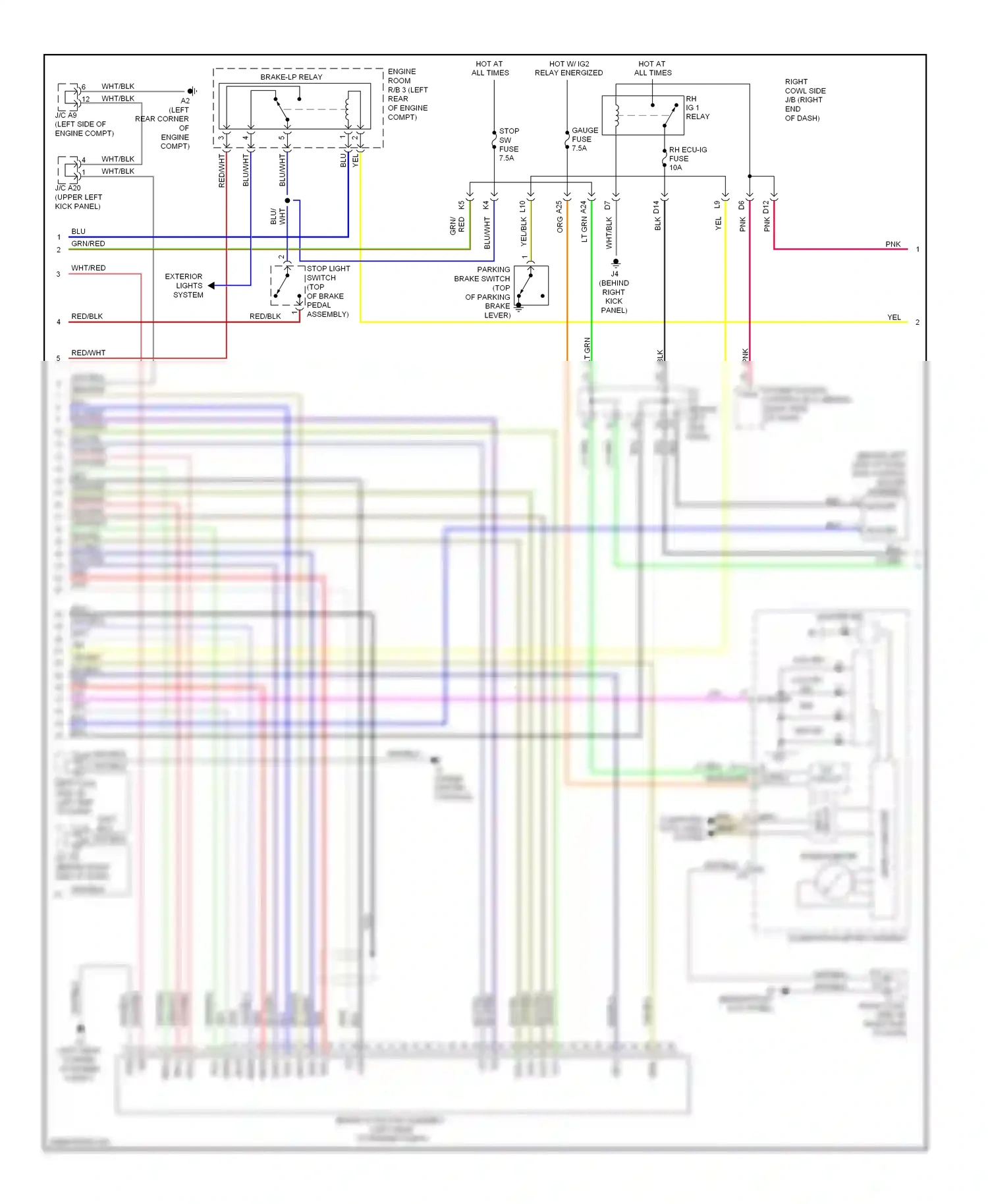 Wiring diagram brn/wht for Lexus IS II facelift (2008-2010) (3 of 3)