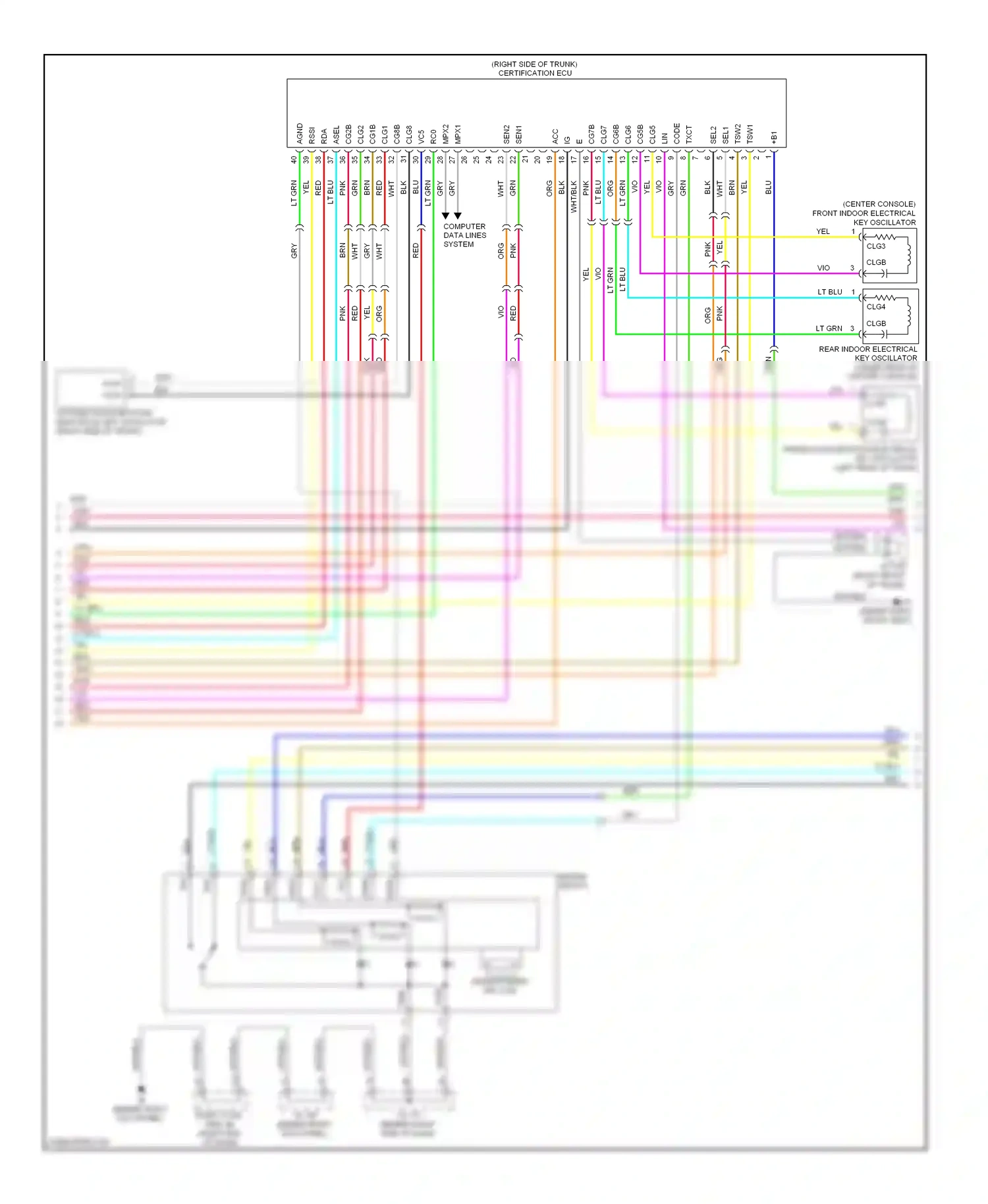 Lexus IS II facelift (2008-2010) code wiring diagram  (1 of 2)