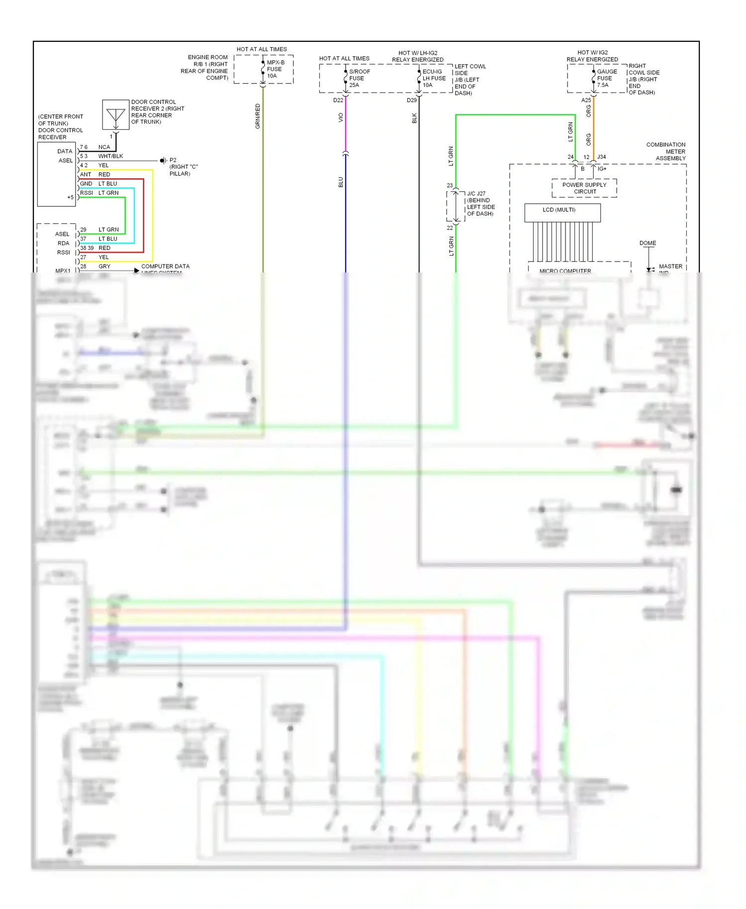 Wiring diagram computer data lines system for Lexus IS II facelift (2008-2010) (53 of 81)