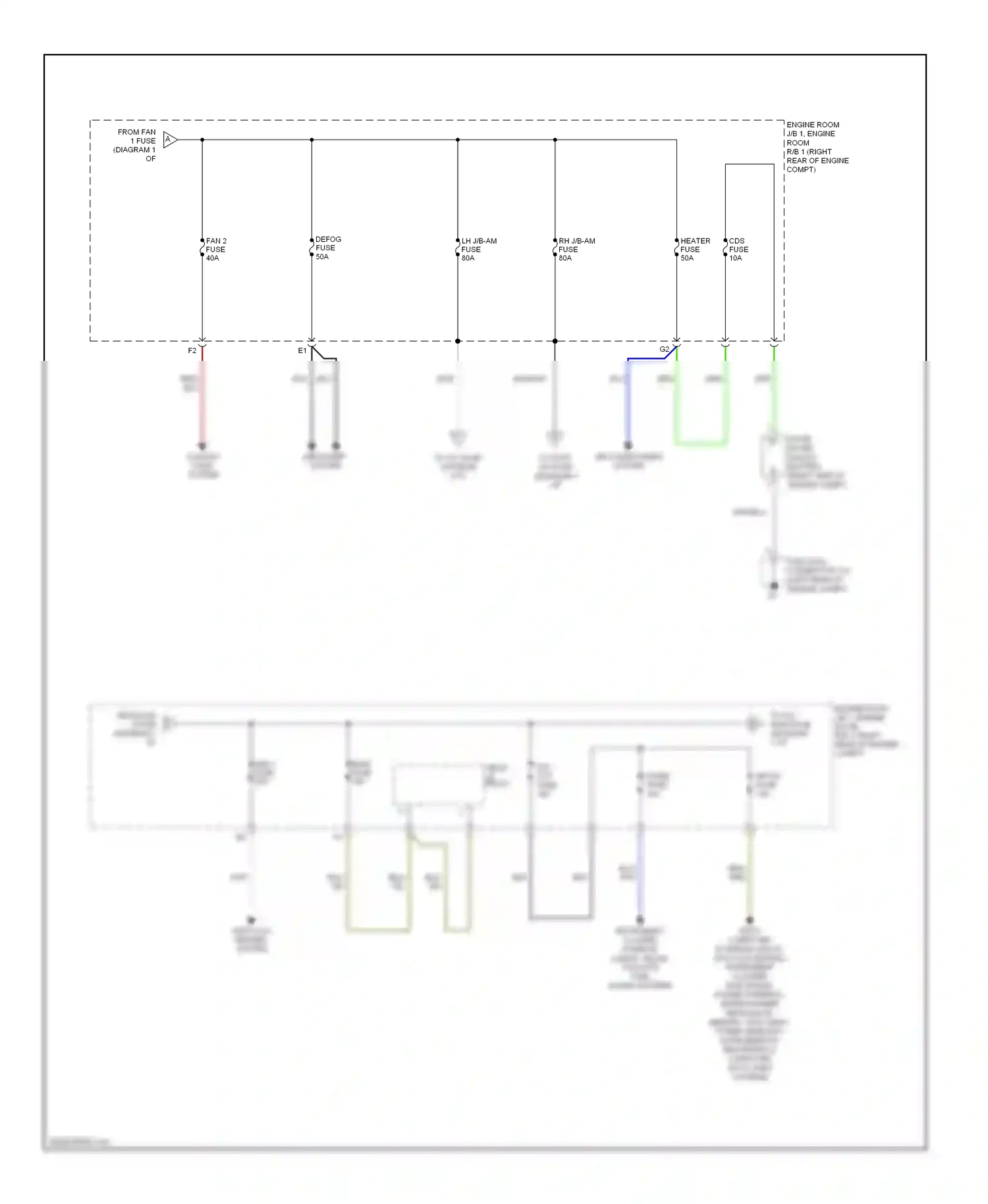Wiring diagram cooling fans system for Lexus IS II facelift (2008-2010) (2 of 4)