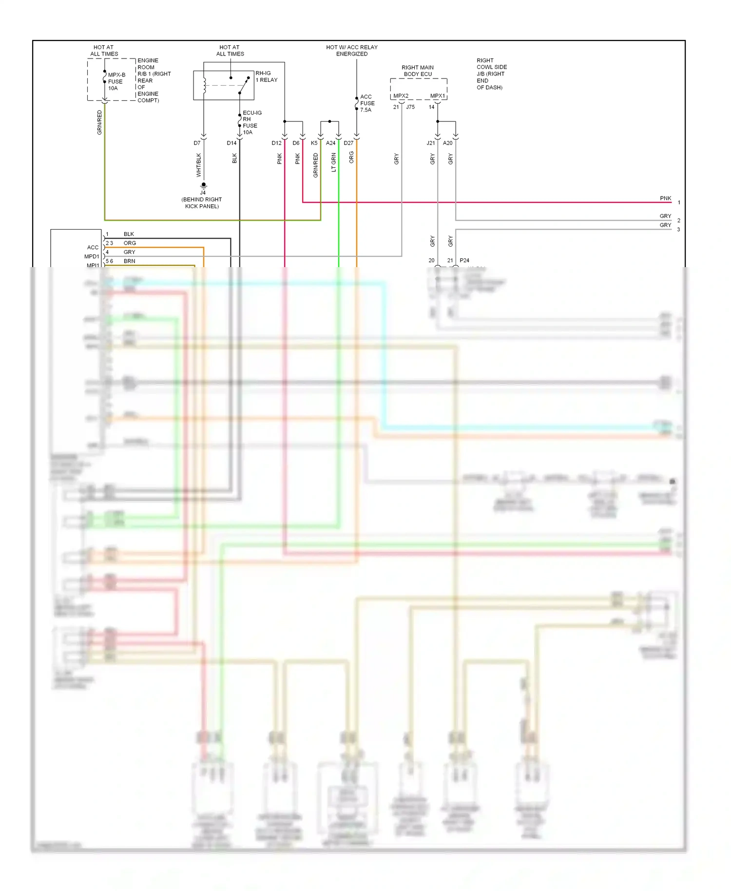 Wiring diagram input circuit for Lexus IS II facelift (2008-2010) (6 of 20)