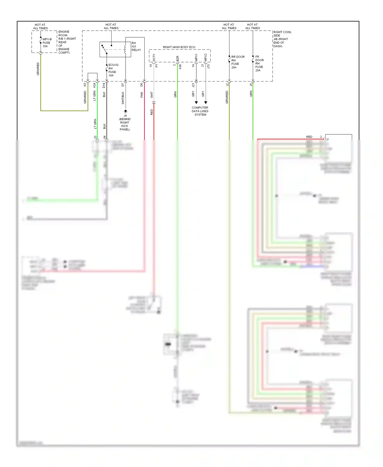 Wiring diagram led auto lin for Lexus IS II facelift (2008-2010) (2 of 2)