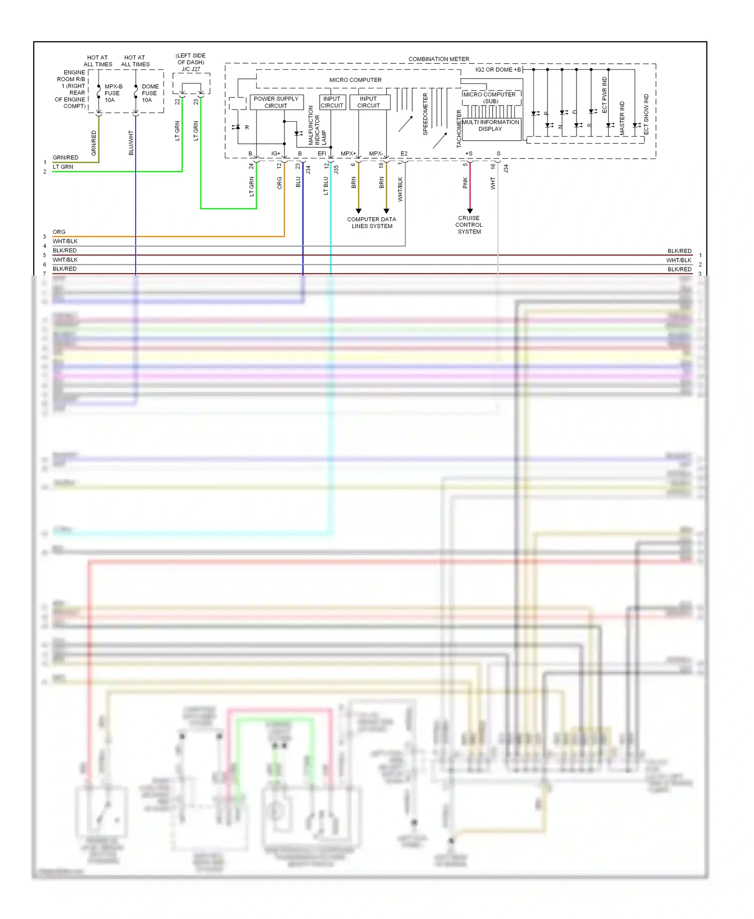Wiring diagram master ind for Lexus IS II facelift (2008-2010) (6 of 7)
