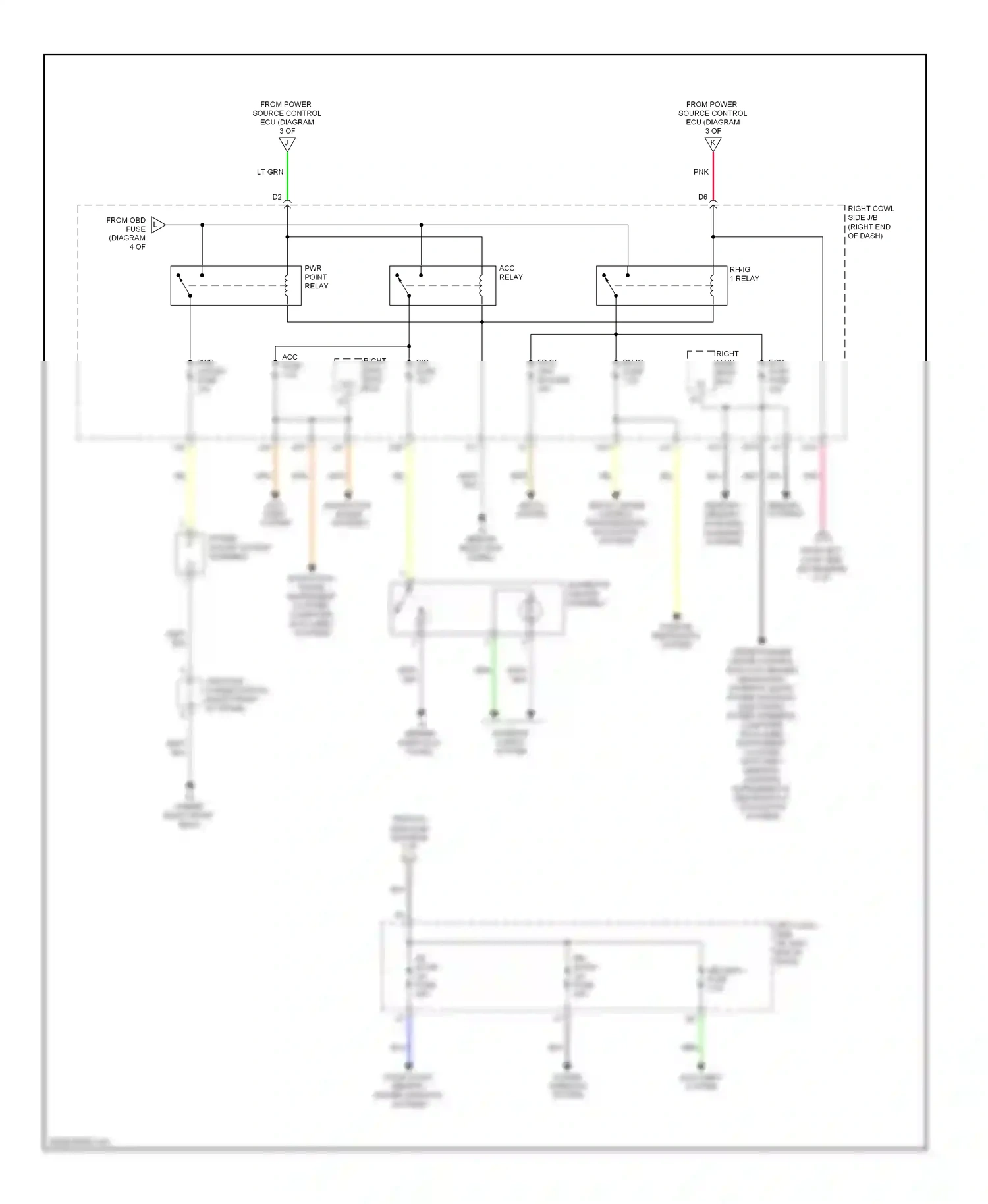 Wiring diagram memory systems for Lexus IS II facelift (2008-2010) (3 of 3)