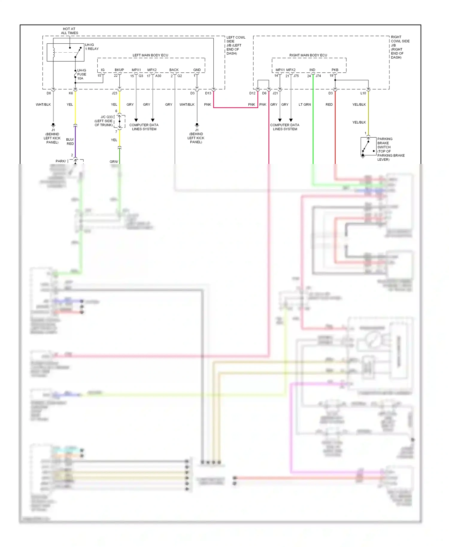 Wiring diagram micro computer for Lexus IS II facelift (2008-2010) (9 of 23)
