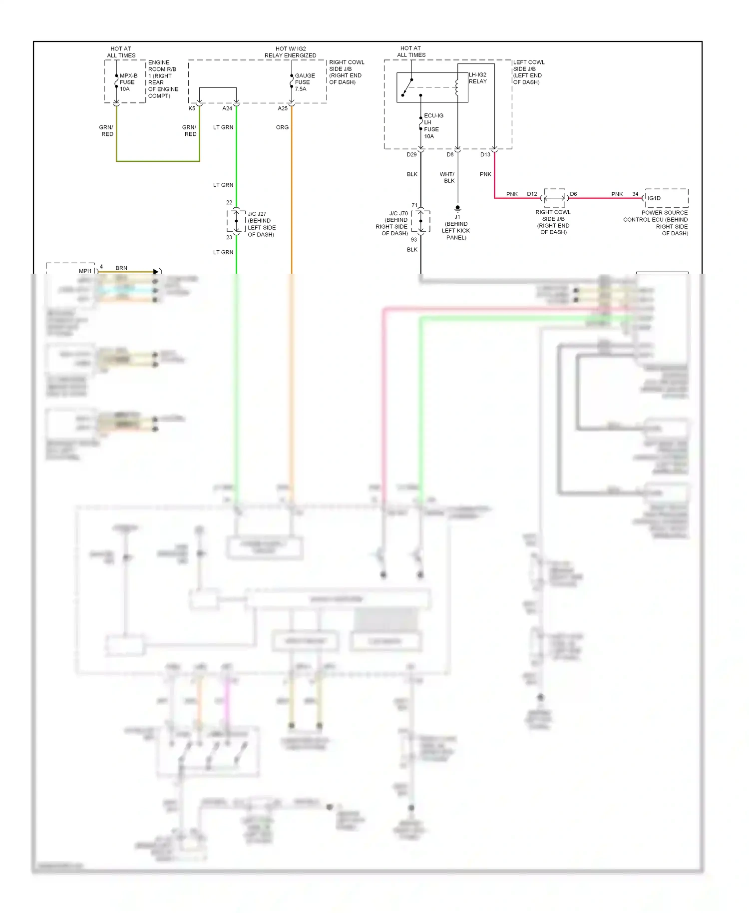 Wiring diagram mpx-b fuse for Lexus IS II facelift (2008-2010) (29 of 32)