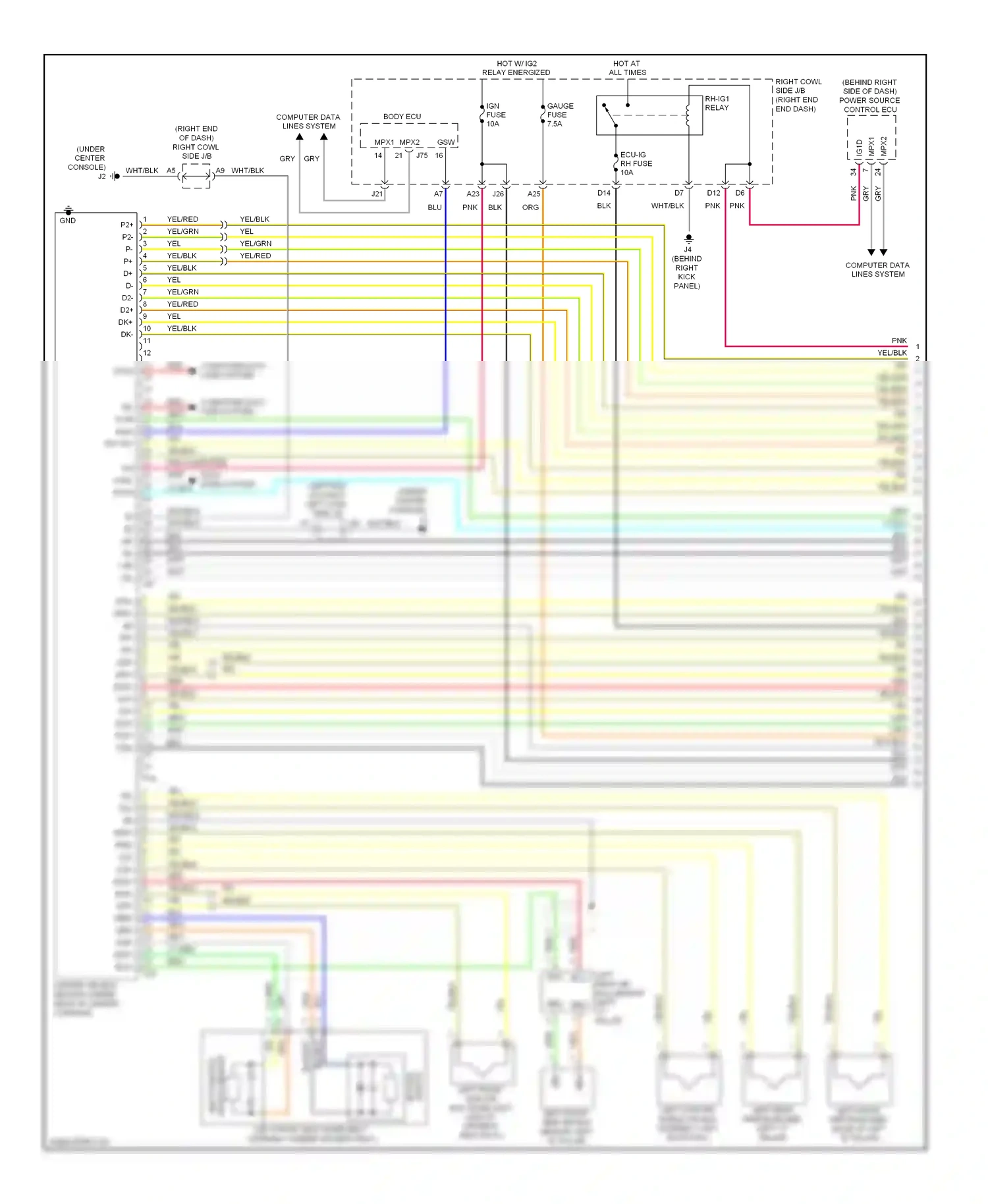 Wiring diagram pnk for Lexus IS II facelift (2008-2010) (78 of 111)