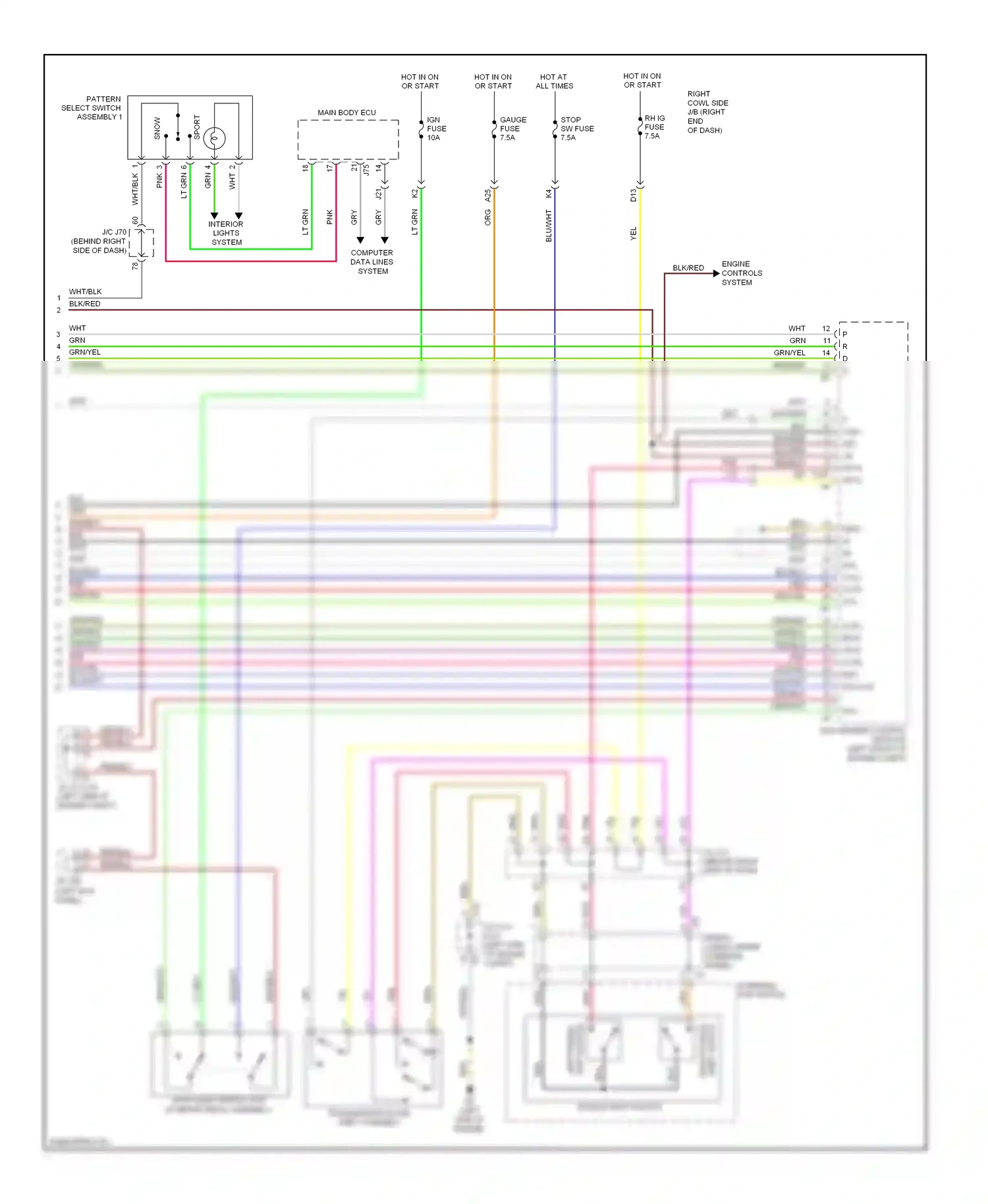 Wiring diagram pnk/blu for Lexus IS II facelift (2008-2010) (22 of 22)